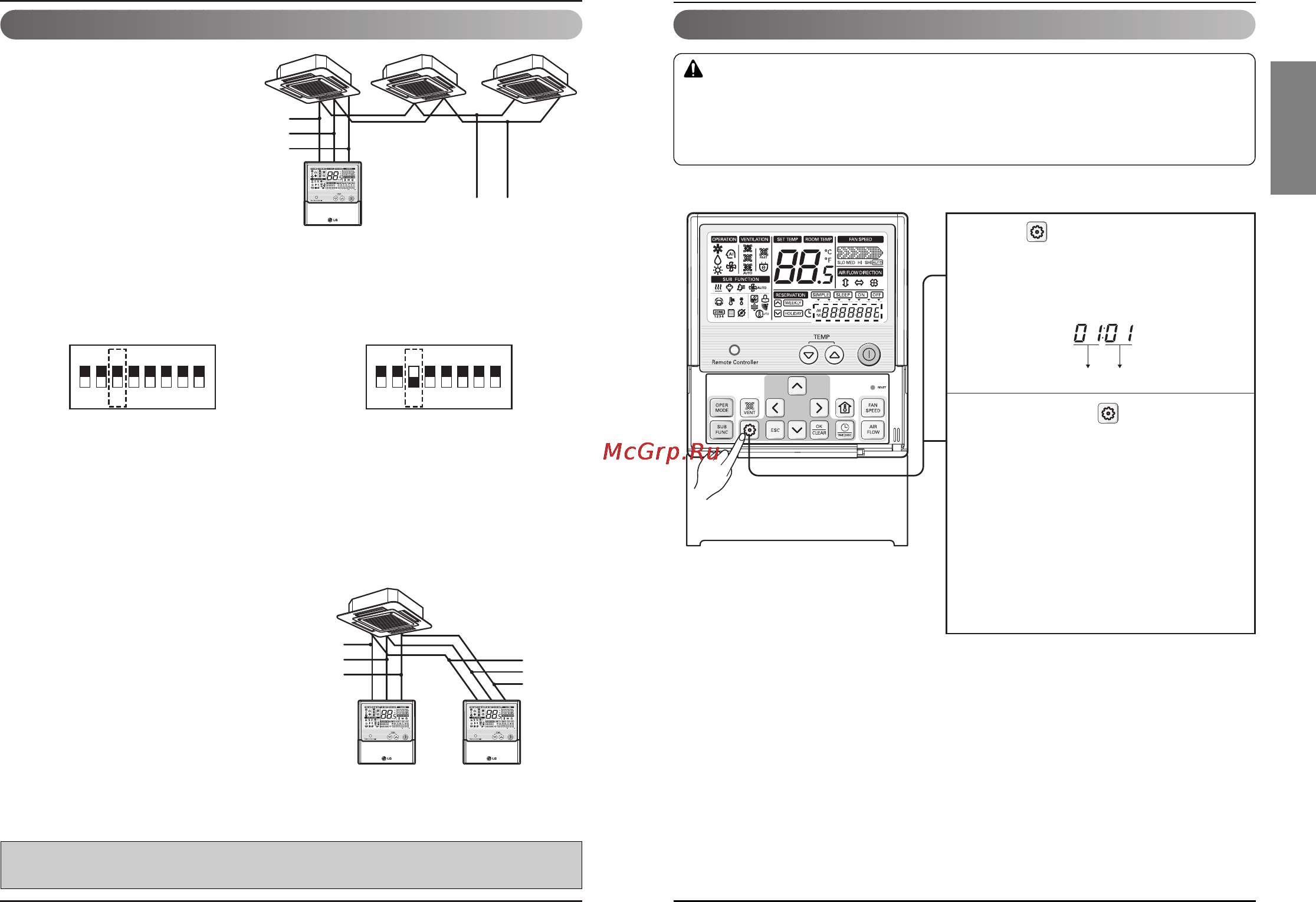 LG PQRCUSA0 [5/27] Group control installer setting how to enter installer setting mode