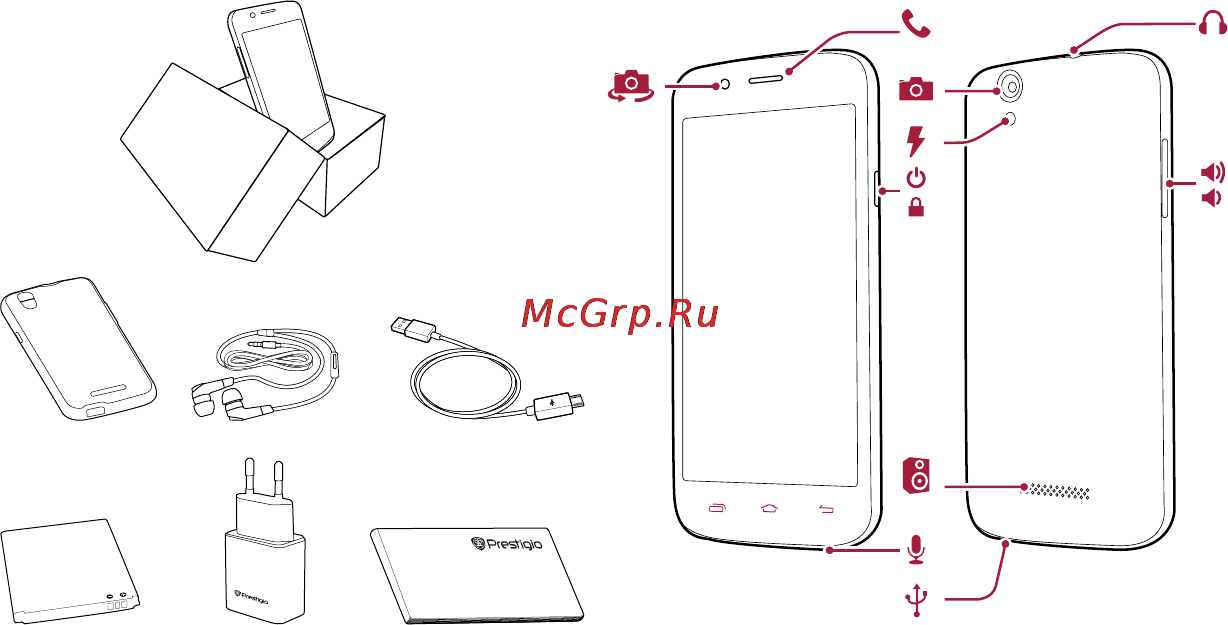Prestigio MultiPhone 5504 DUO Инструкция по эксплуатации онлайн