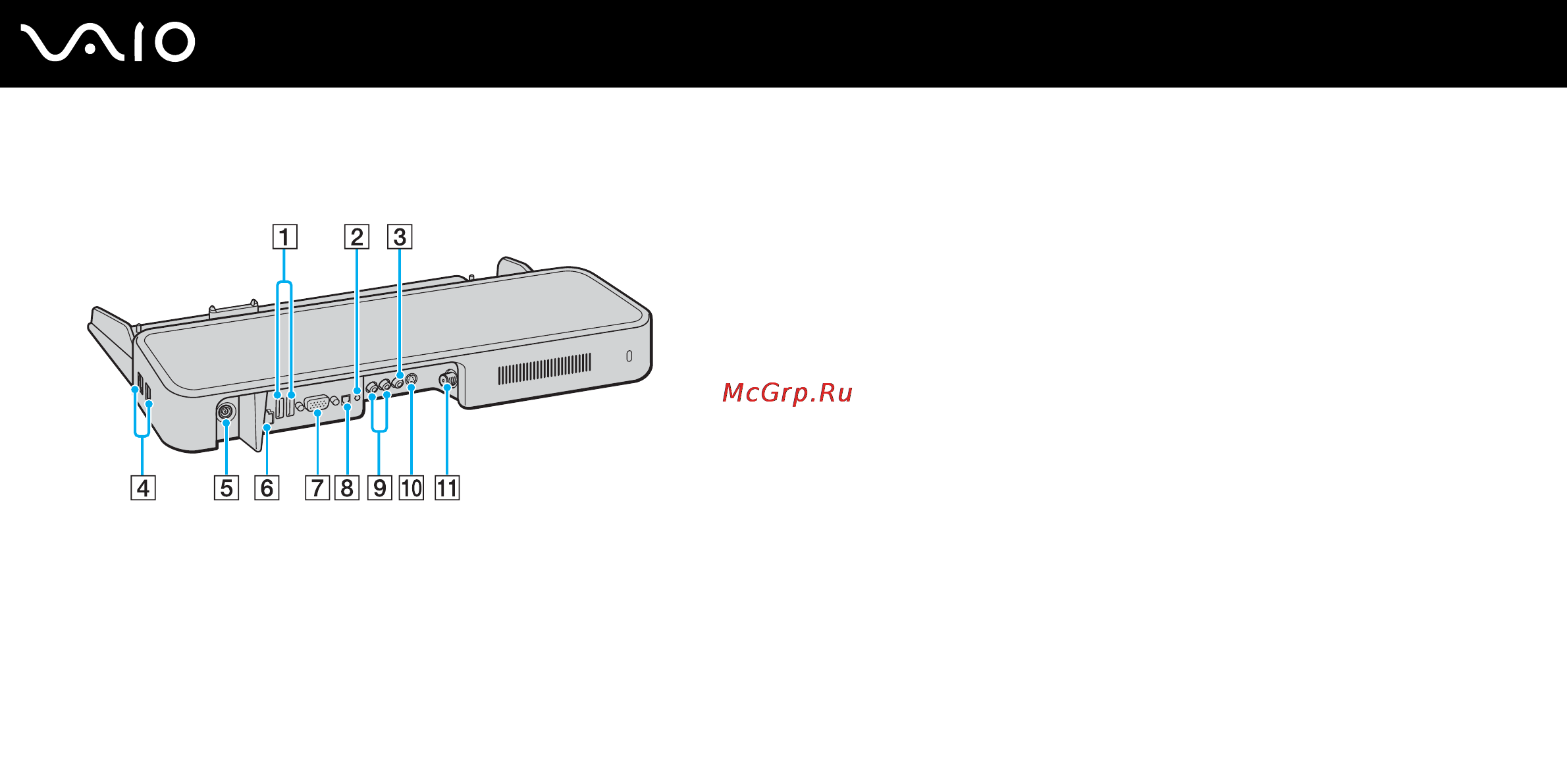 Sony VAIO VGN-A617B [82/199] Репликатор аудио и видеопортов для моделей серии vgn fs