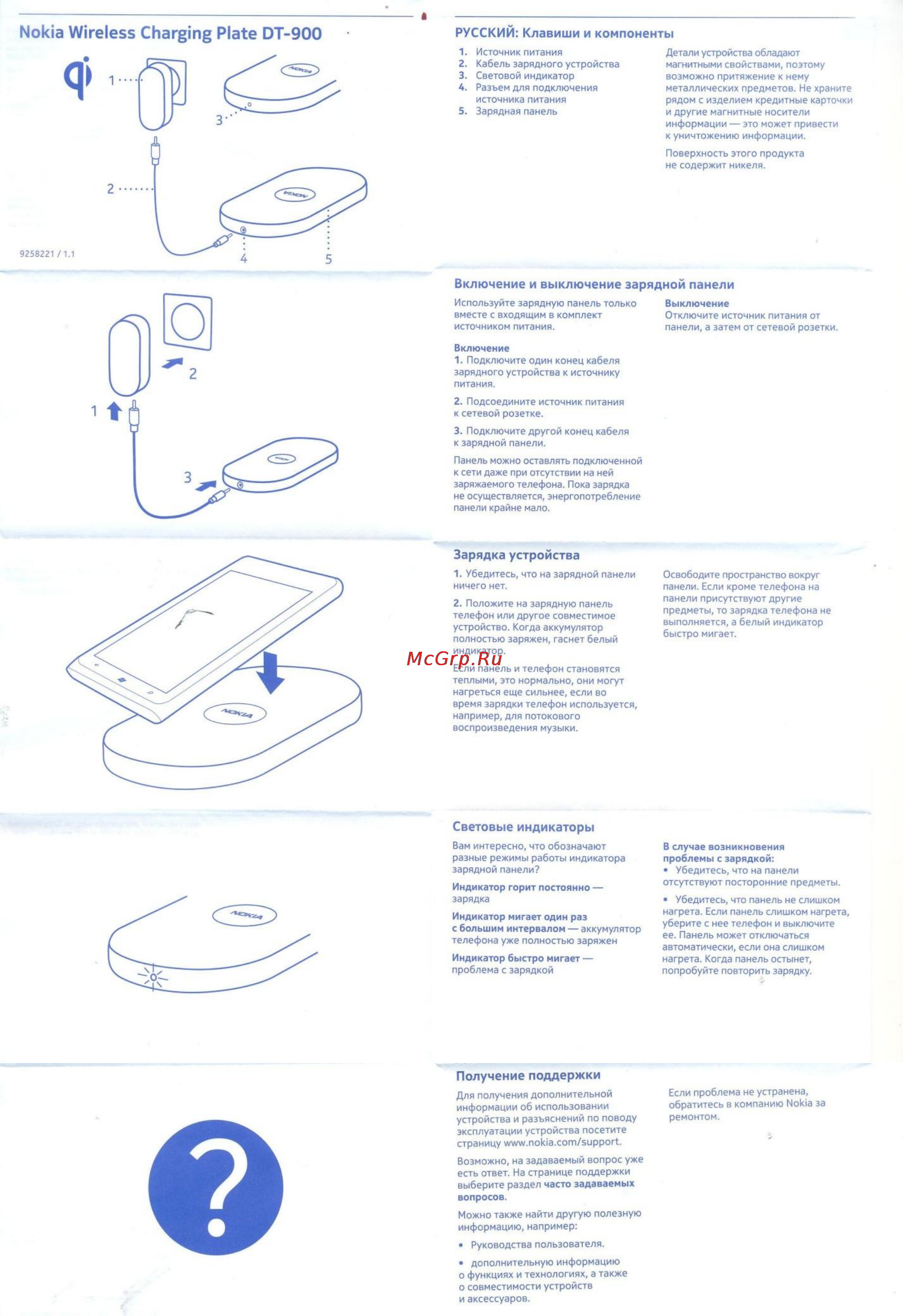 Nokia DT-900 Black Инструкция по эксплуатации онлайн