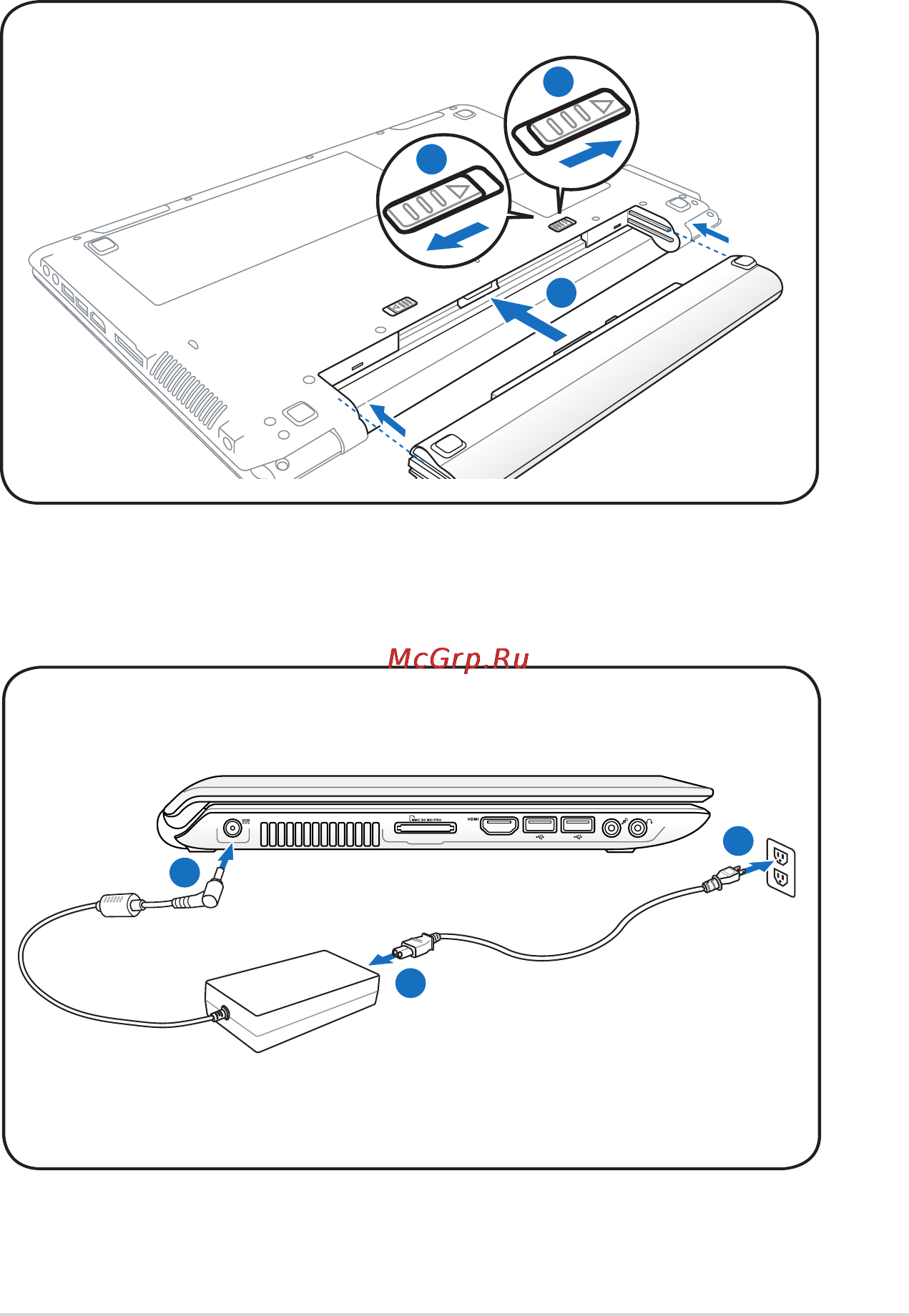 Asus UL50Vt [5/25] Подготовка ноутбука