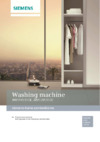 Siemens iQ800 WM12Y591OE Инструкция по эксплуатации