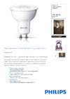 Philips LED 35W GU10 WH 230V 36D ND/4 Инструкция по эксплуатации
