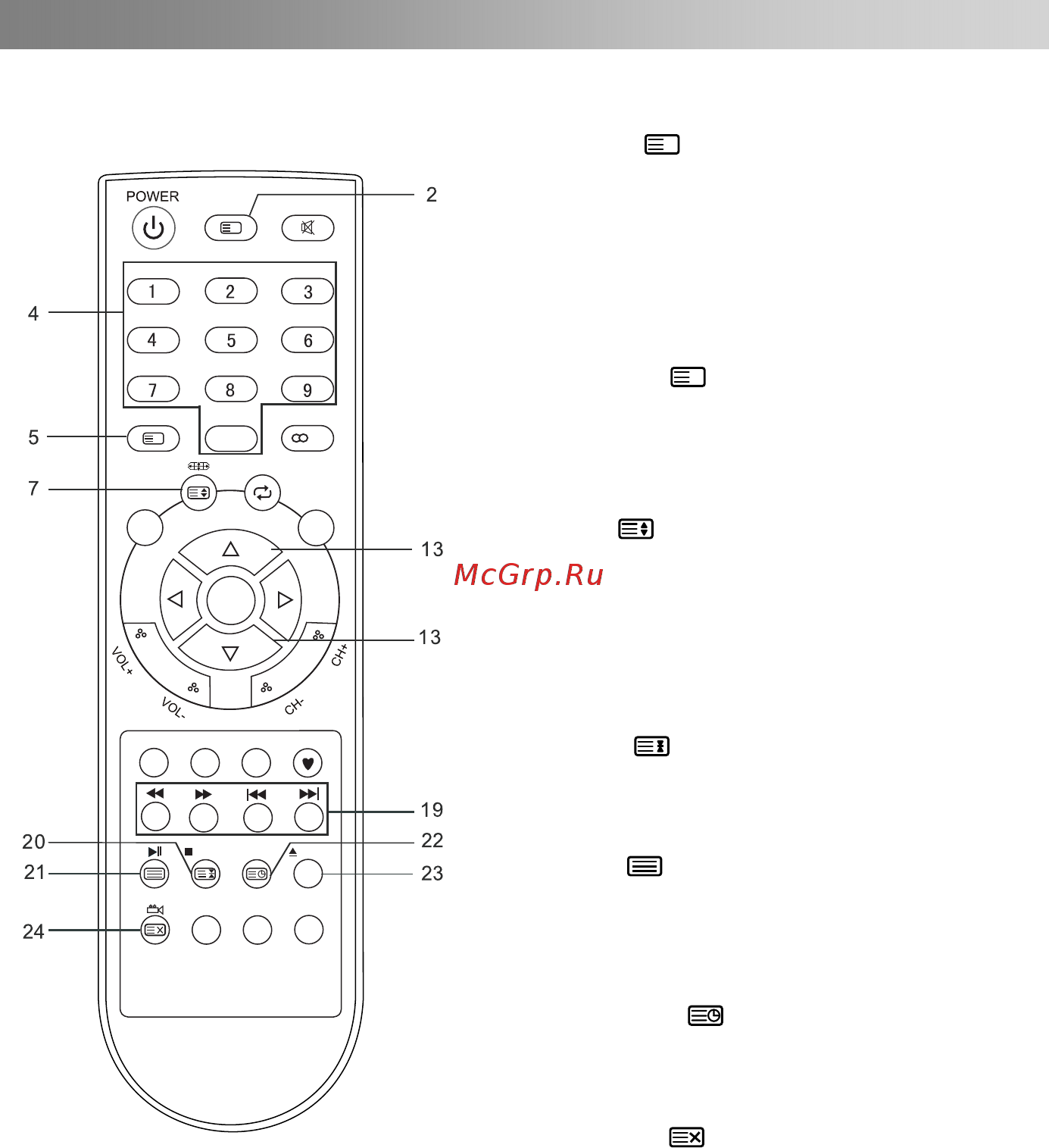 Erisson 32LEC2000 [11/24] Remote control