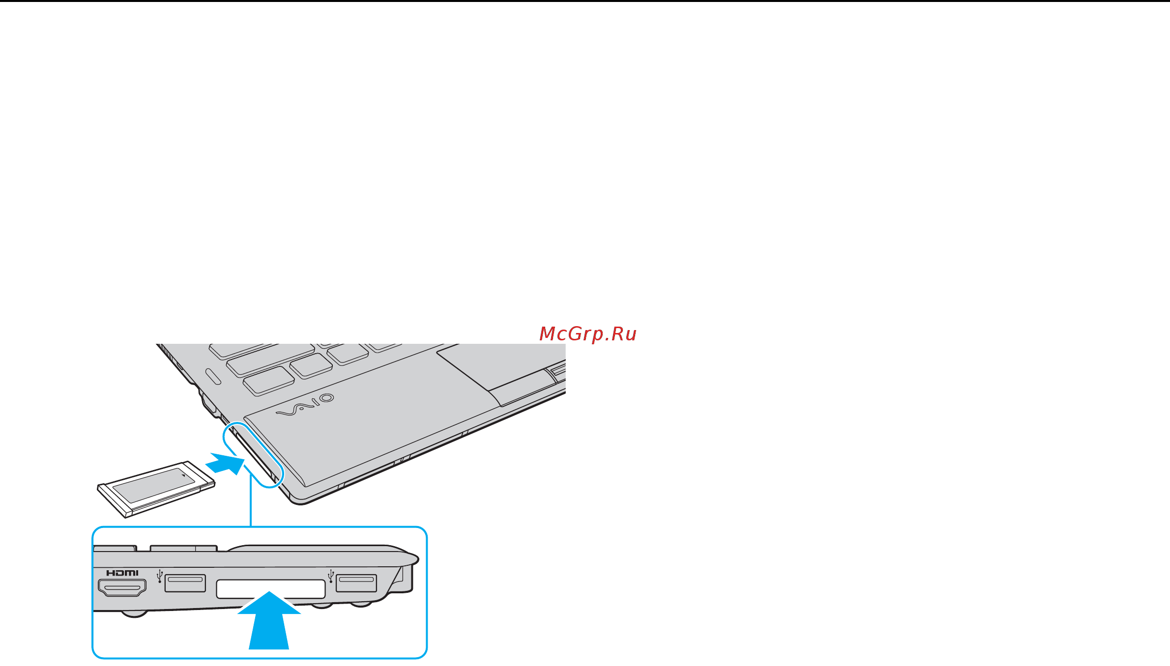 Sony VAIO VPCZ13Z9E [58/221] Процедура установки модуля expresscard