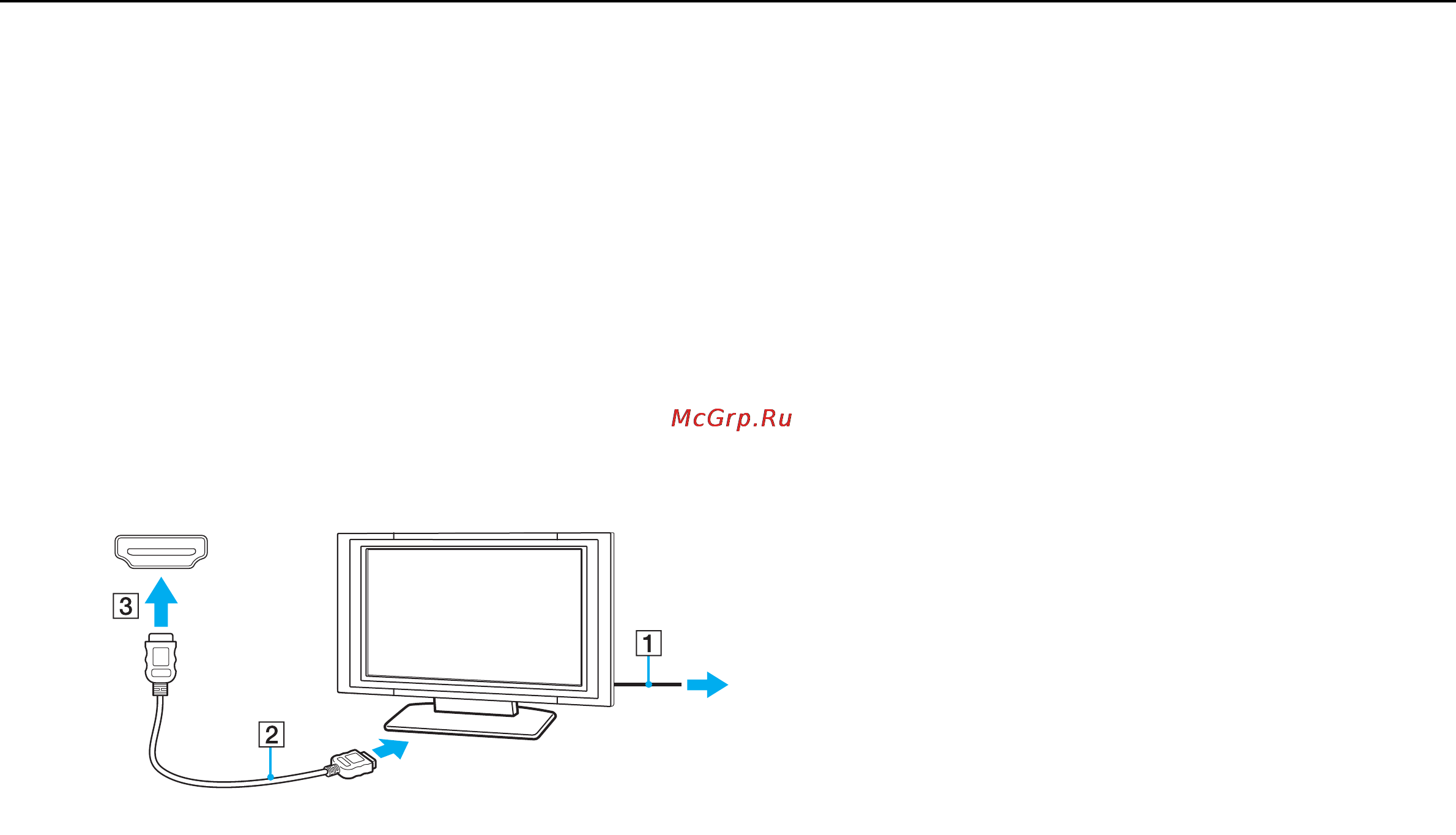 Sony VAIO VPCZ12B7E [120/220] Подсоединение телевизора с входным разъемом hdmi