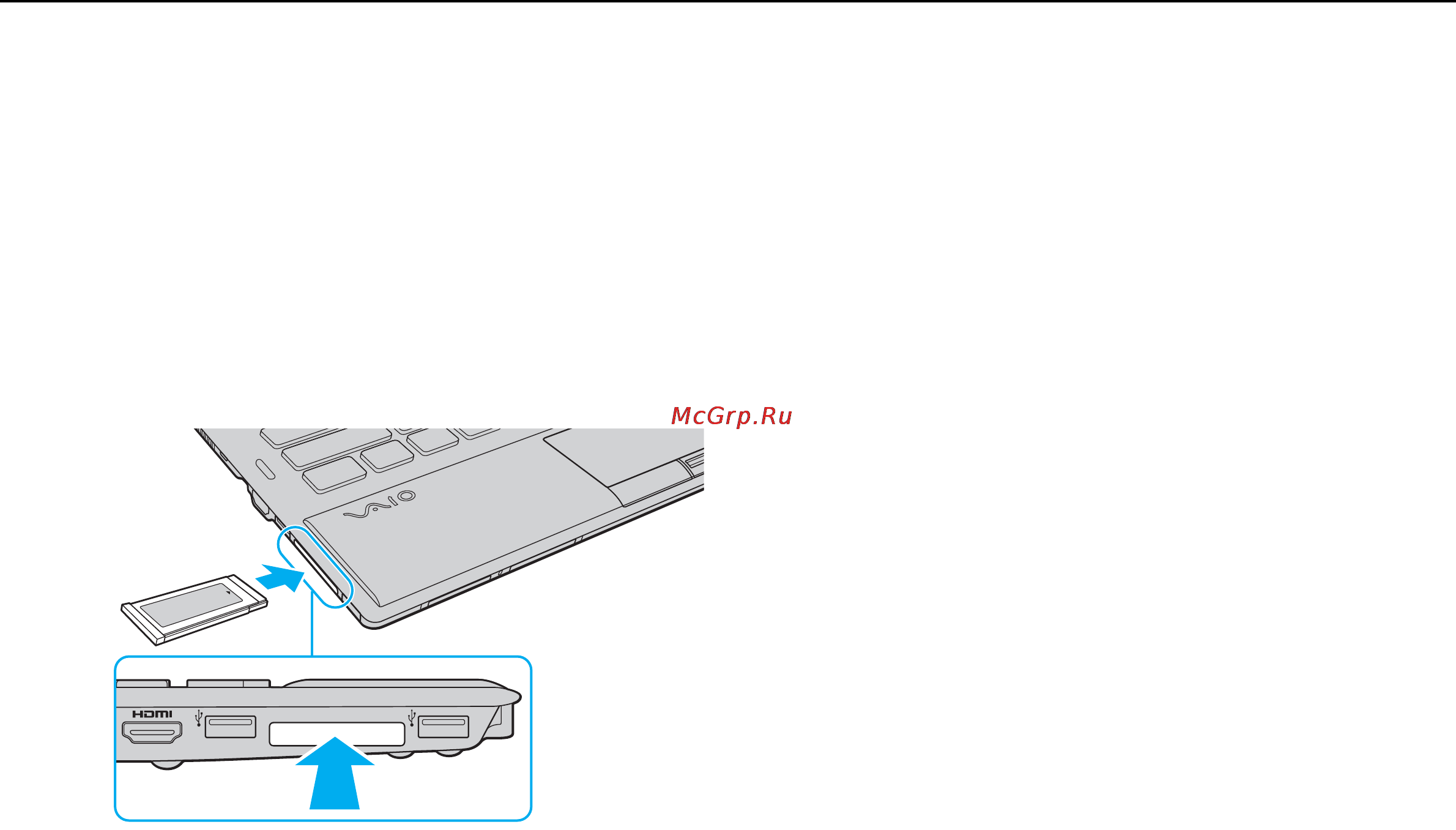 Sony VAIO VPCZ12B7E [56/220] Процедура установки модуля expresscard