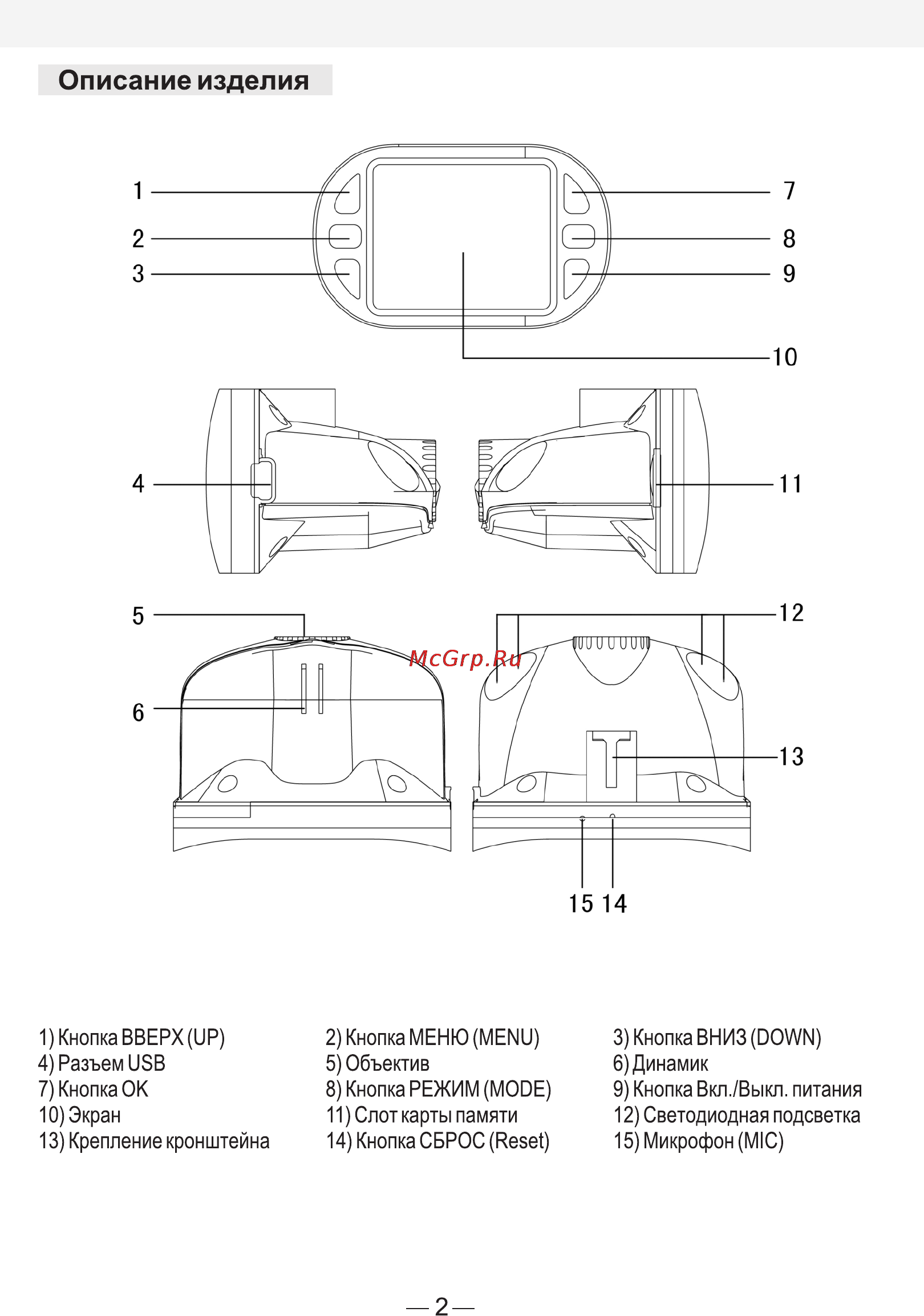 Erisson VR-SH111 [3/7] Описание изделия
