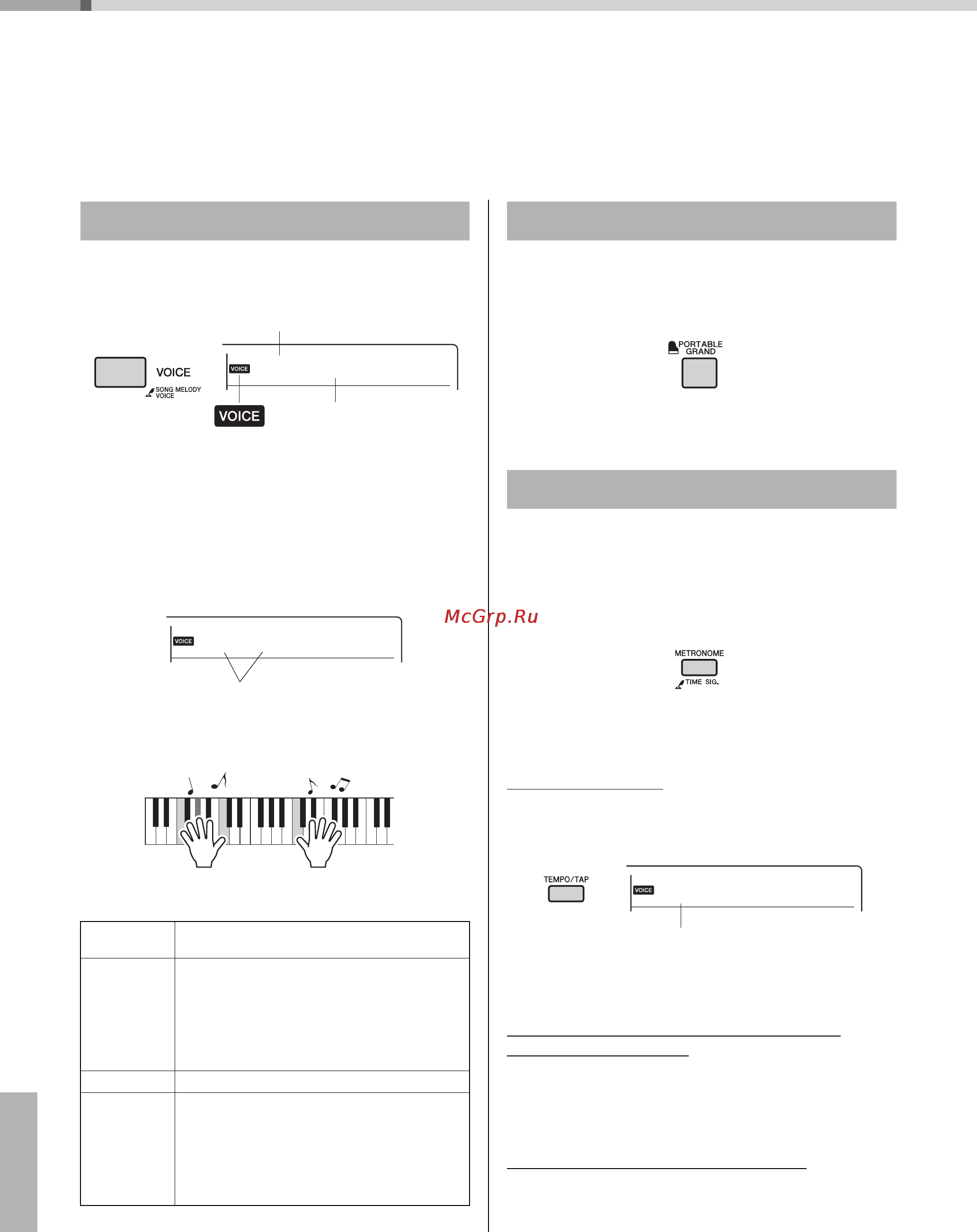 Yamaha PSR-E343 [12/66] См список тембров на стр 50
