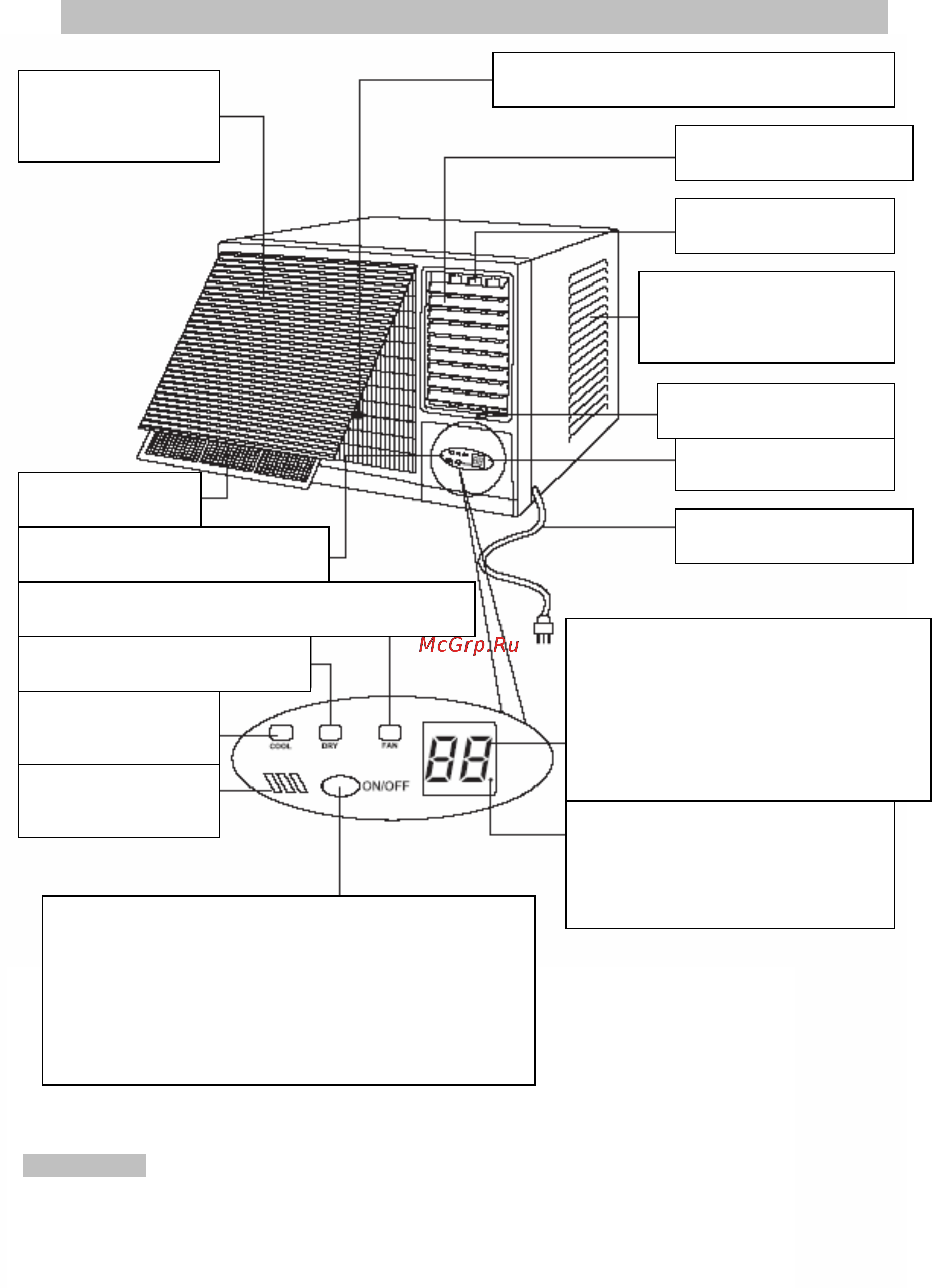 Erisson EC-W09C3 [6/11] Наименование и назначение частей кондиционера