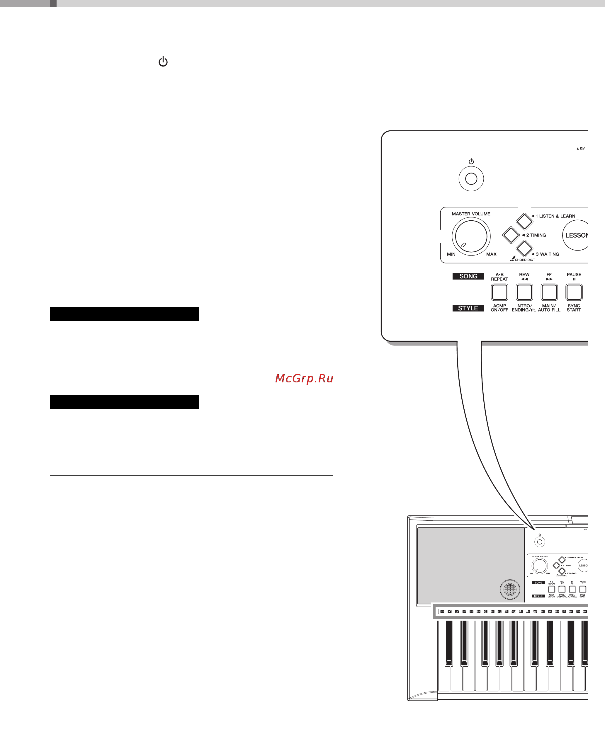 Yamaha PSR-E233 [10/50] Задняя панель
