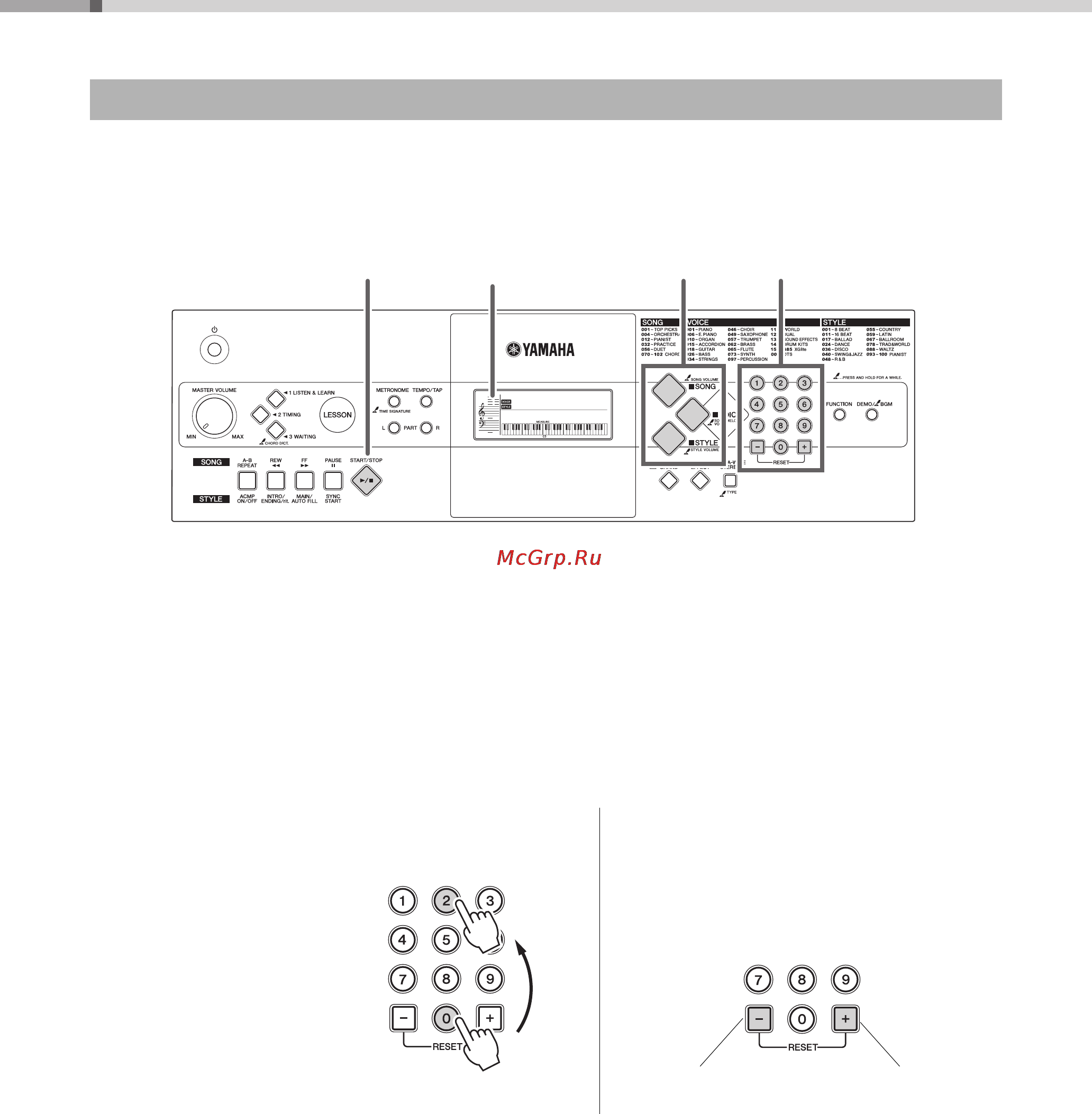 Yamaha PSR-E233 [12/50] Основные операции и отображаемые экраны