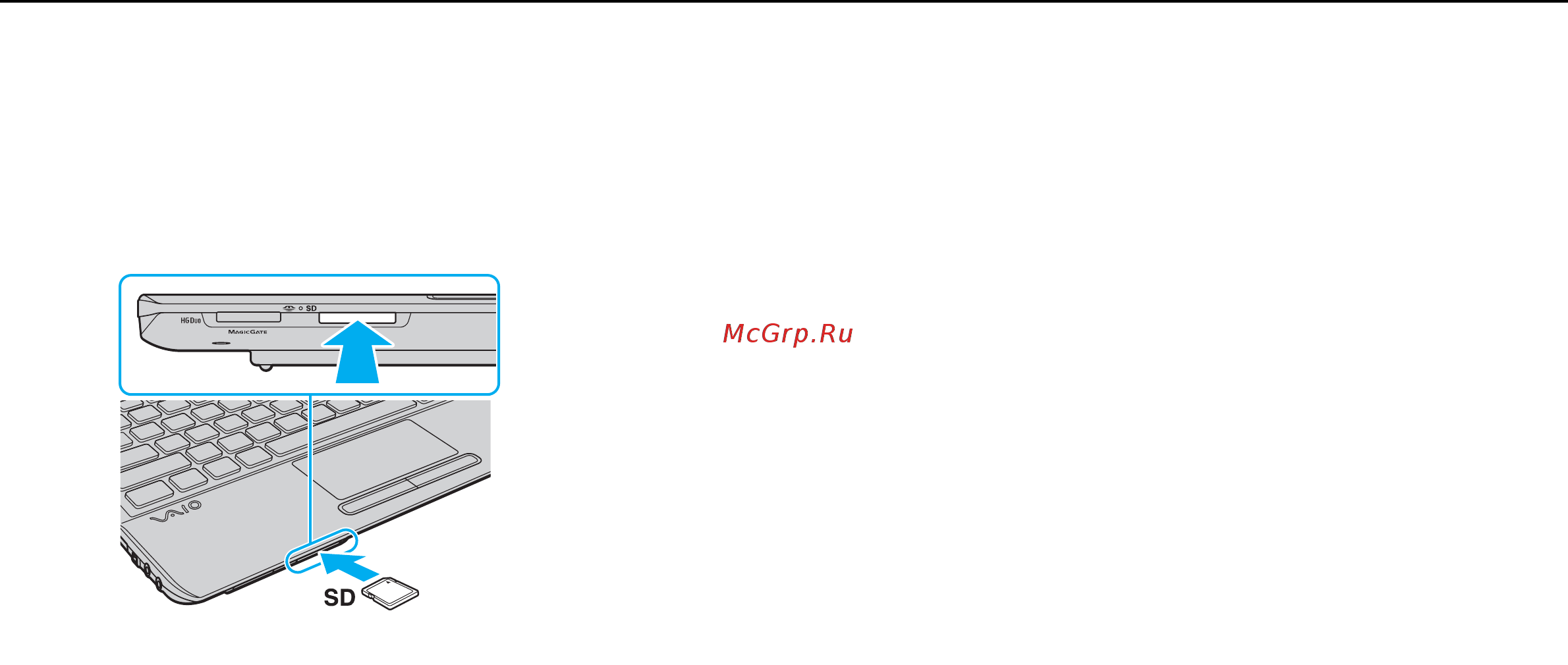 Sony VAIO VPCY21S1E [51/165] Процедура установки карты памяти sd