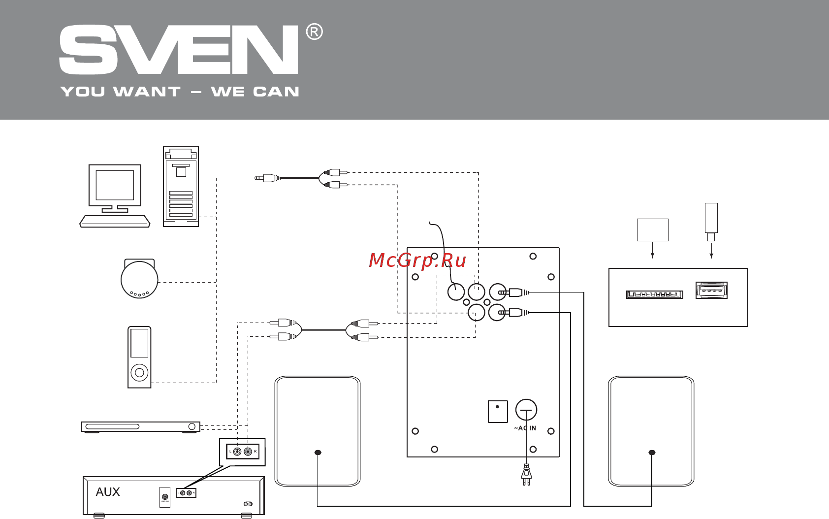 Sven MS-1820 2х11 + 18 Вт USB SD ПДУ черные [15/26] Мультимедійна акустична система 2