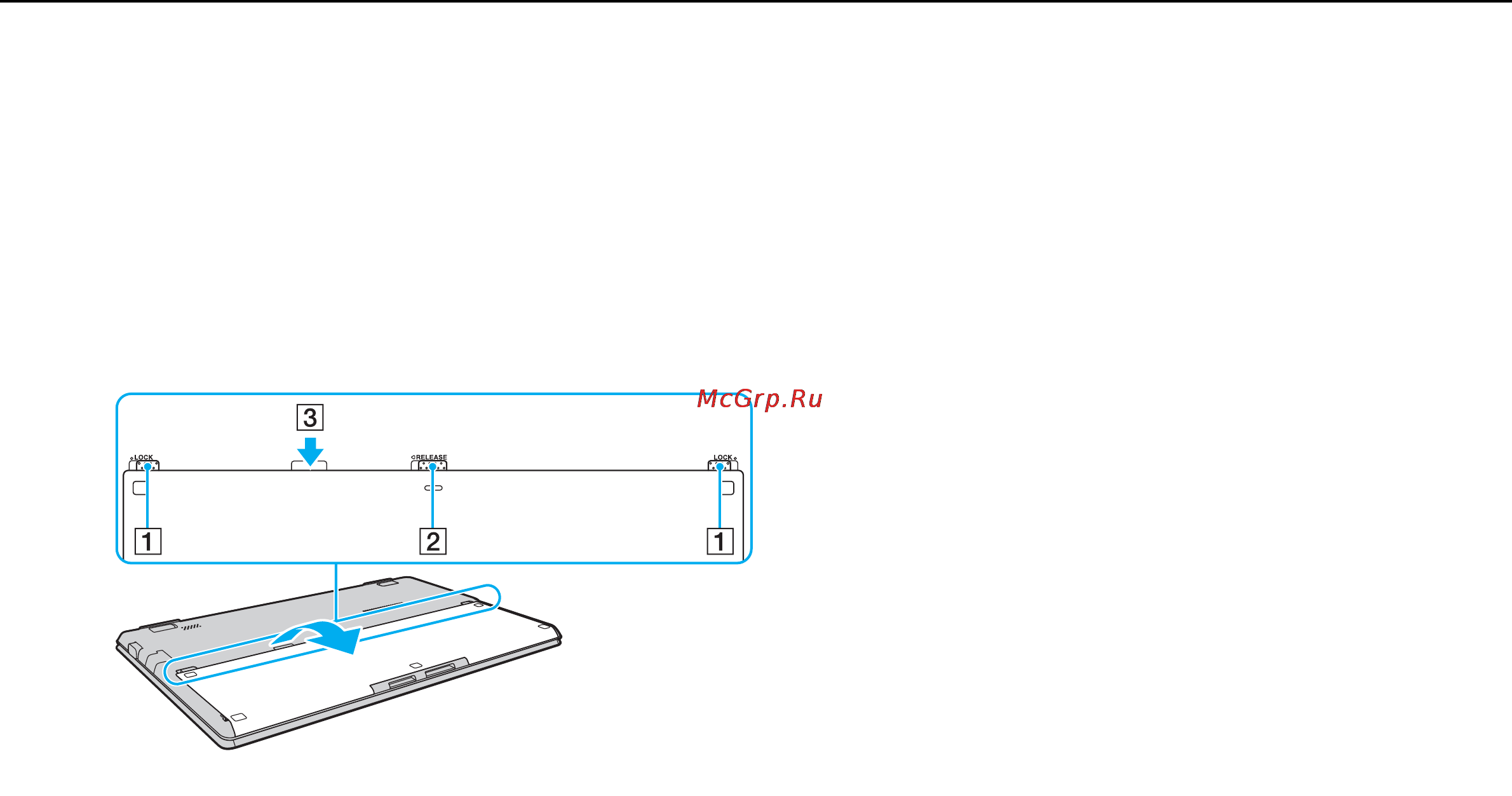 Sony VAIO VPCX13J7E [22/152] Для извлечения аккумулятора
