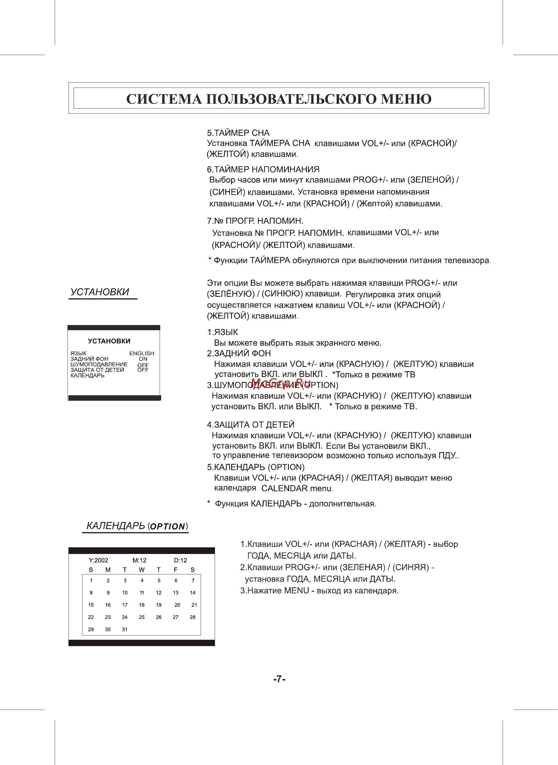 Erisson 21F1 [9/16] Система пользовательского меню