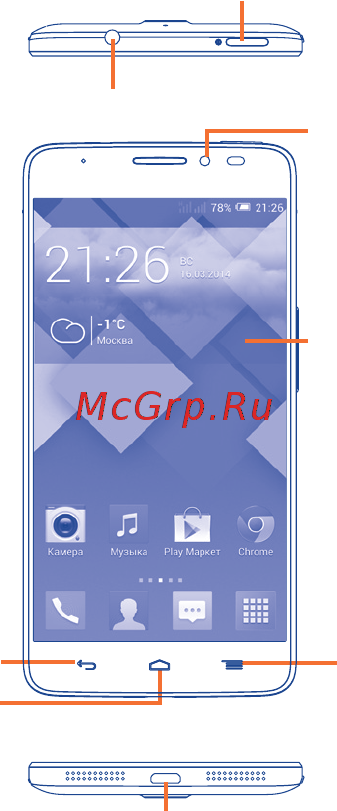 Alcatel OneTouch IDOL X+ 6043D White [3/40] Ваш телефон