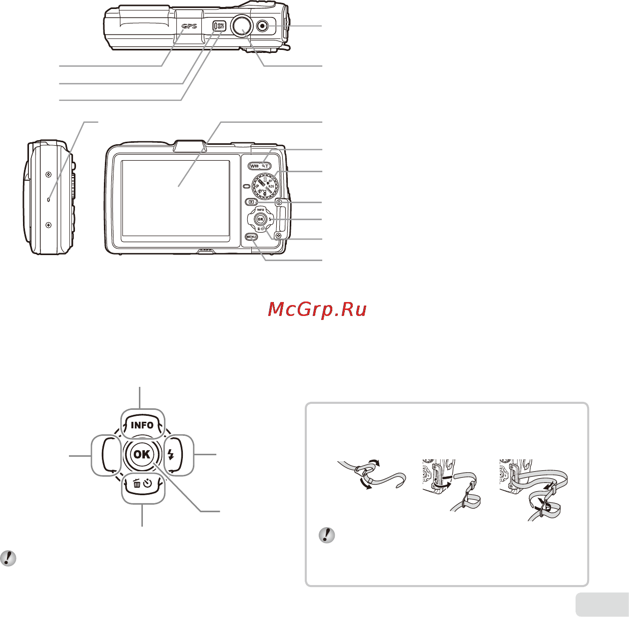 Olympus TG 835 Black [3/97] Прикрепление ремешка прикрепление ремешка фотокамеры фотокамеры