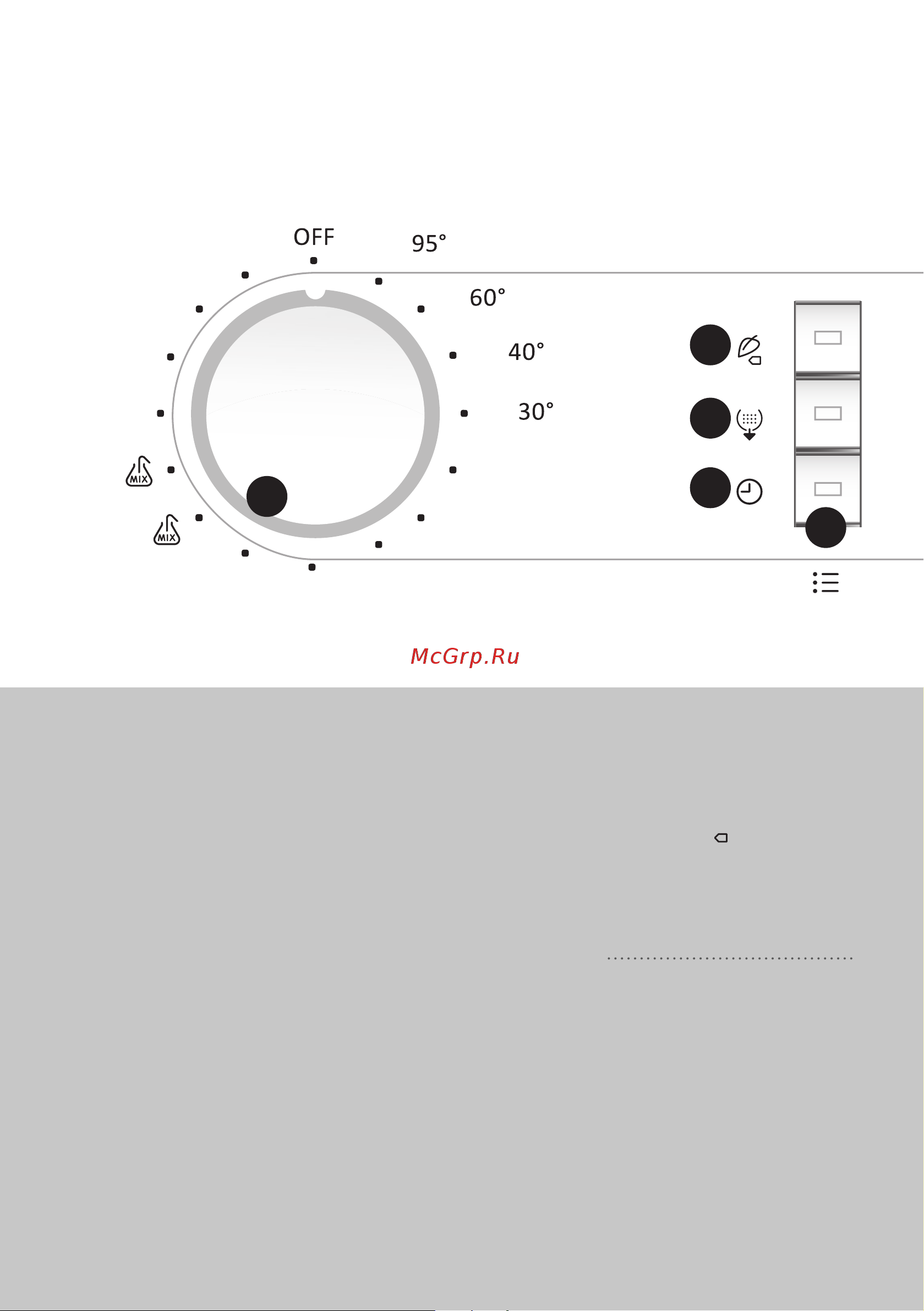 Gorenje MV62Z22/S [6/44] Панель управления