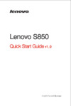 Lenovo S850 Blue Инструкция по эксплуатации