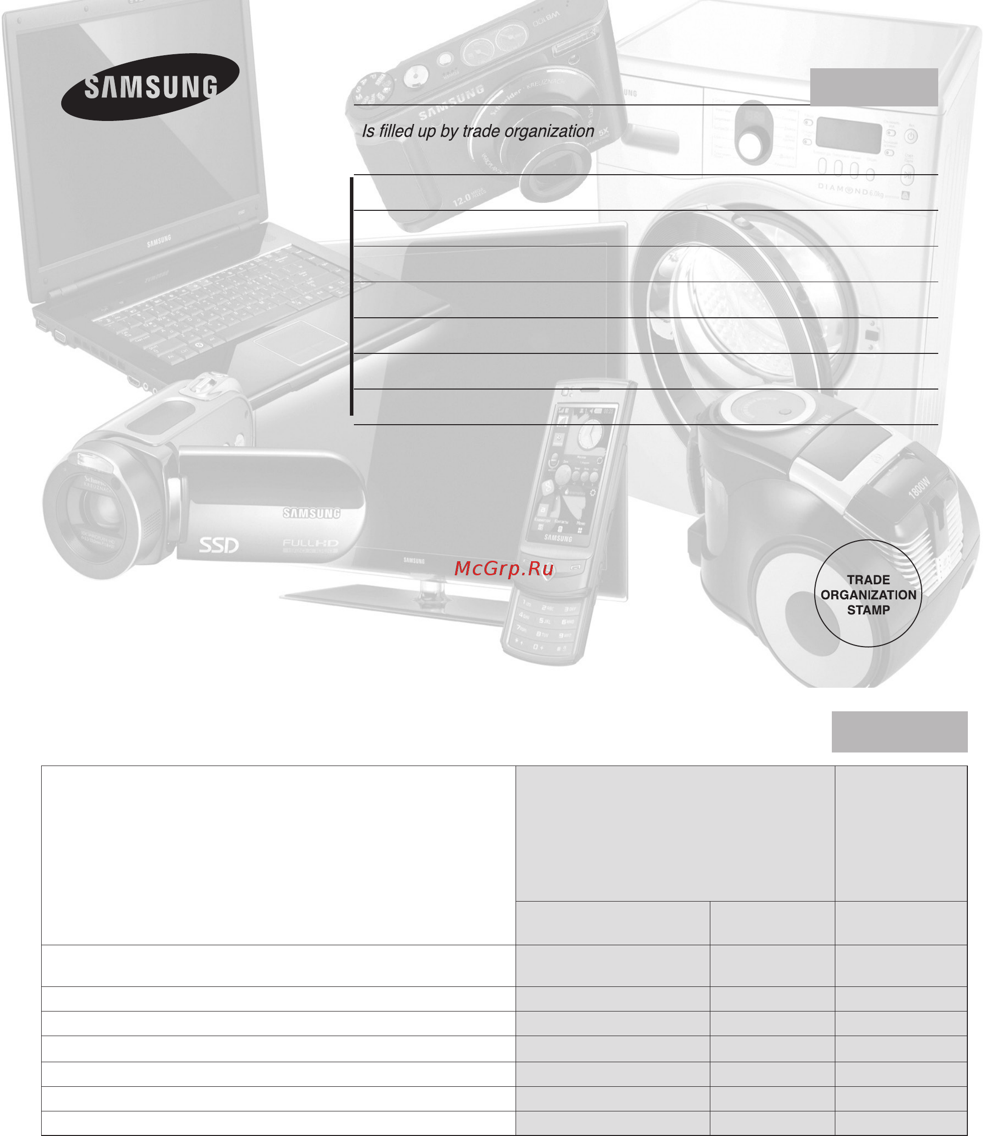 Samsung Ultra HD UE65HU7200U [2/33] Warranty card