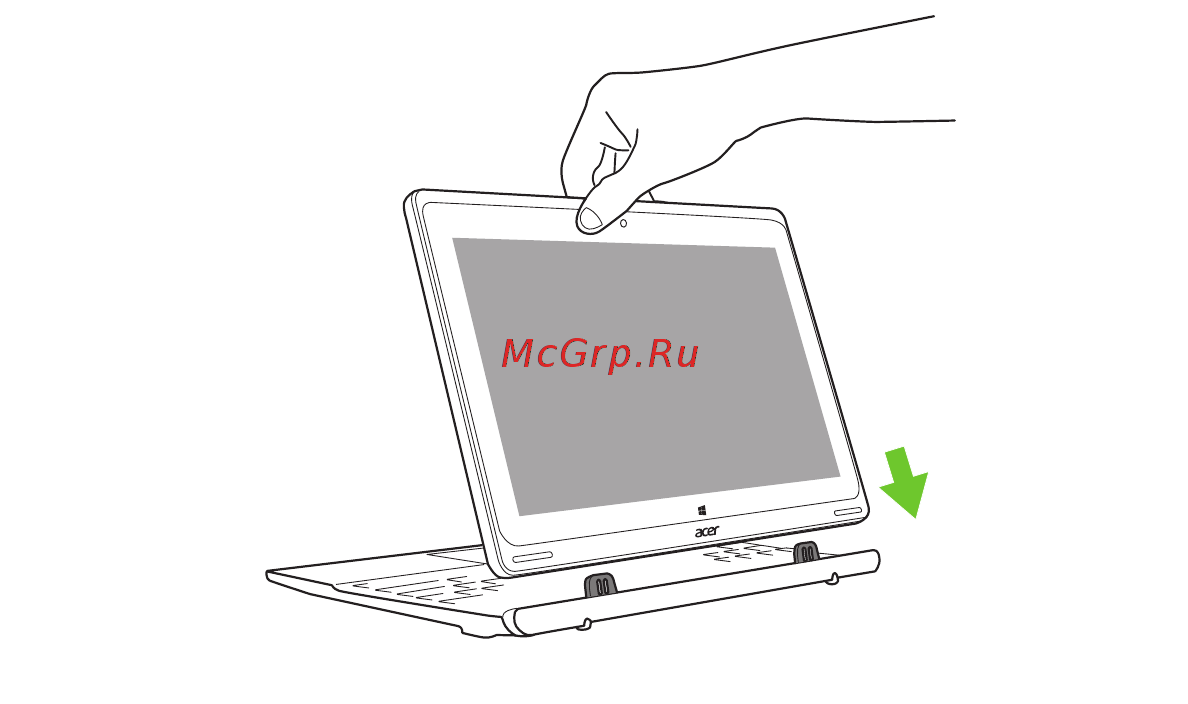 Acer Aspire Switch 10 64GB Dock (SW5-012-11EH) Инструкция по эксплуатации онлайн [17/91] 104024
