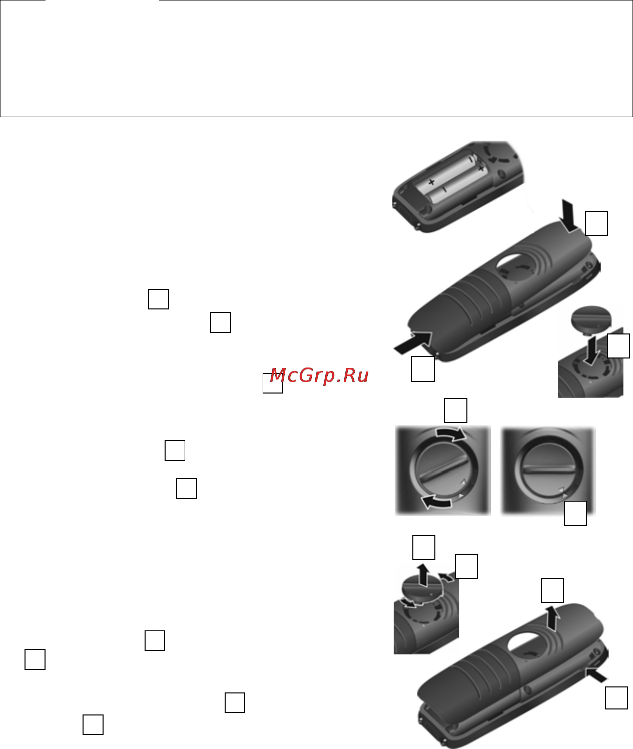 Gigaset E630 [9/43] Установка аккумуляторов и закрытие крышки отсека для аккумуляторов