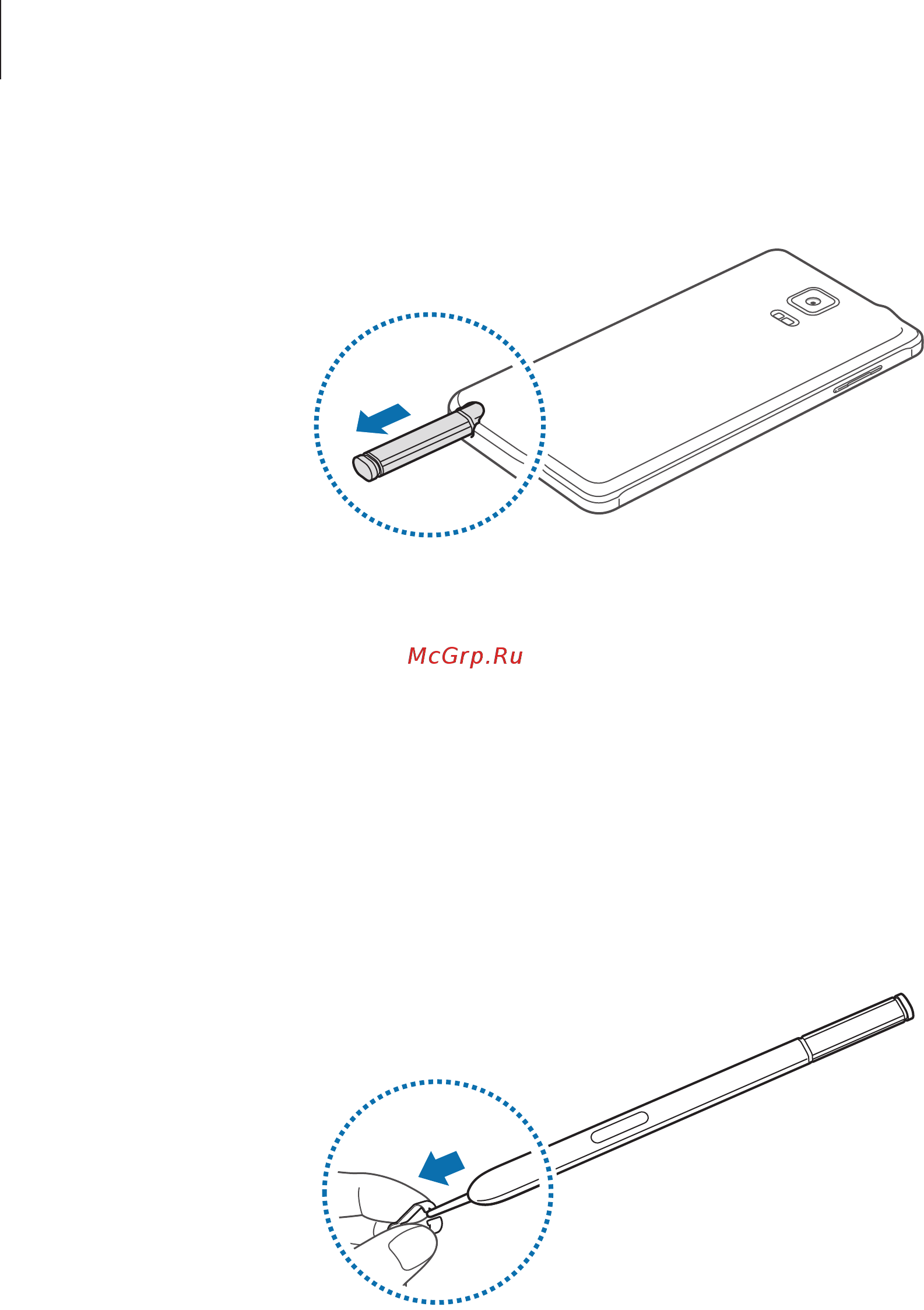 Samsung GALAXY Note 4 SM-N910C [11/181] Вытаскивание пера s pen