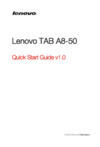 Lenovo TAB A8-50 8" 16Gb 3G Red (A5500) Инструкция по эксплуатации