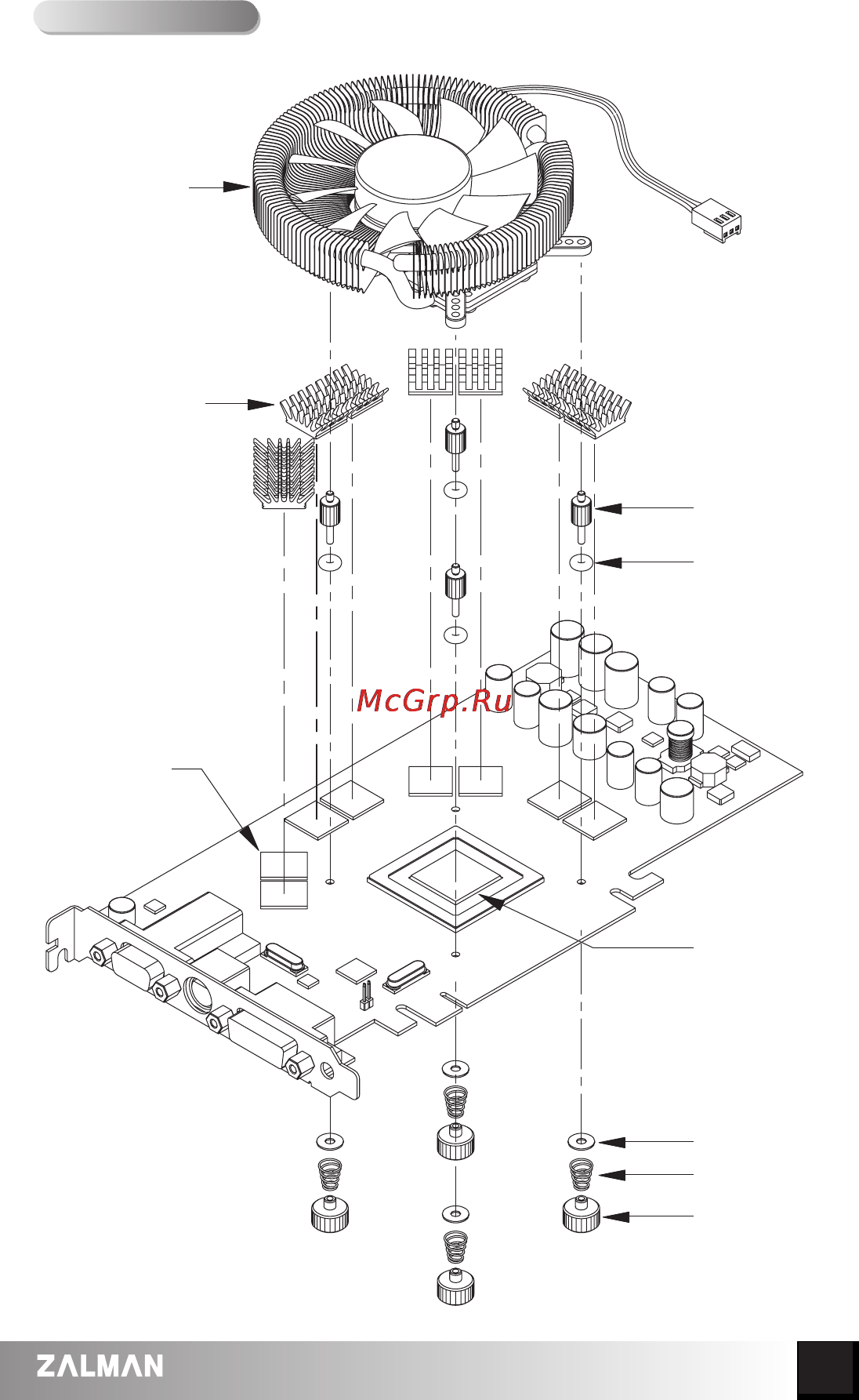 Zalman VF900-Cu LED [3/7] Exploded view