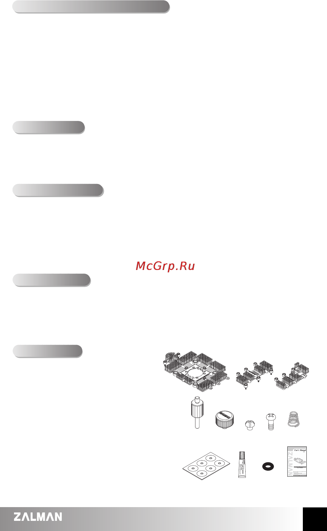 Zalman ZM-RHS88 [2/8] Cautions on use and installation