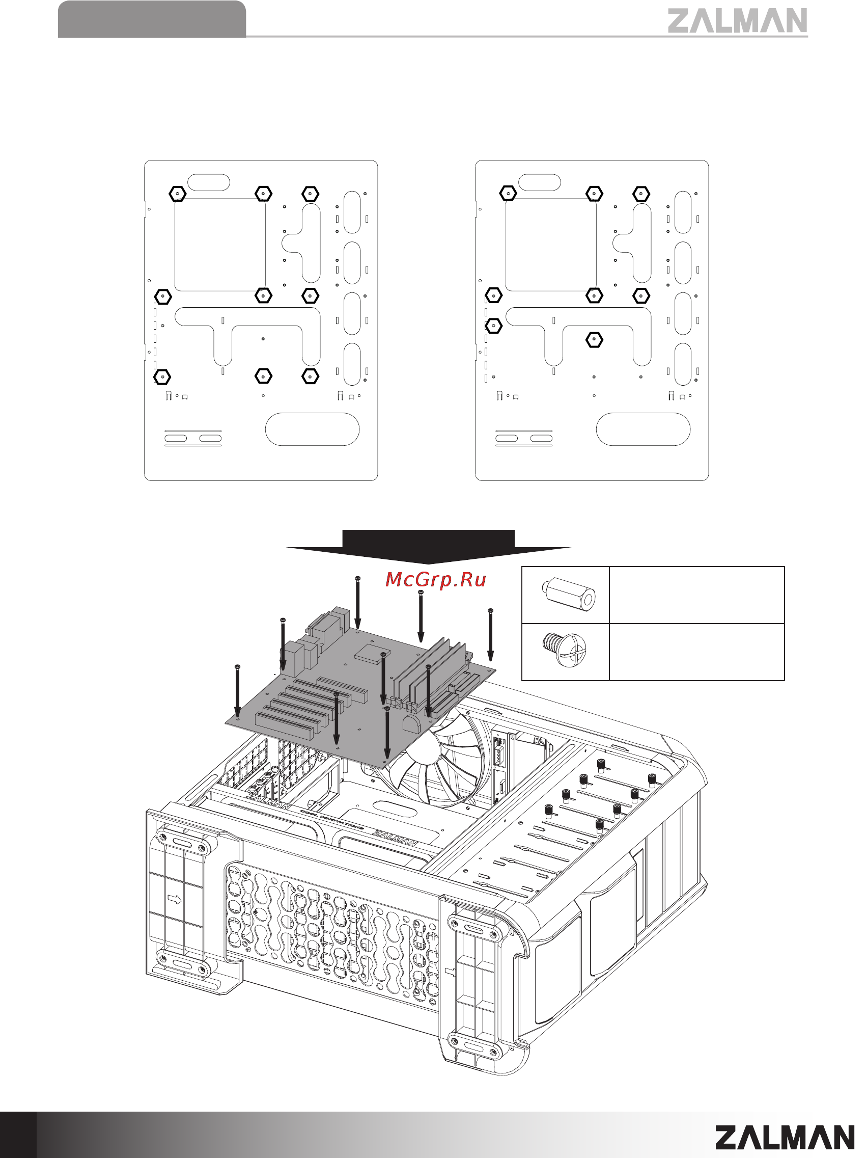 Zalman GS1200 [10/19] 4 motherboard installation