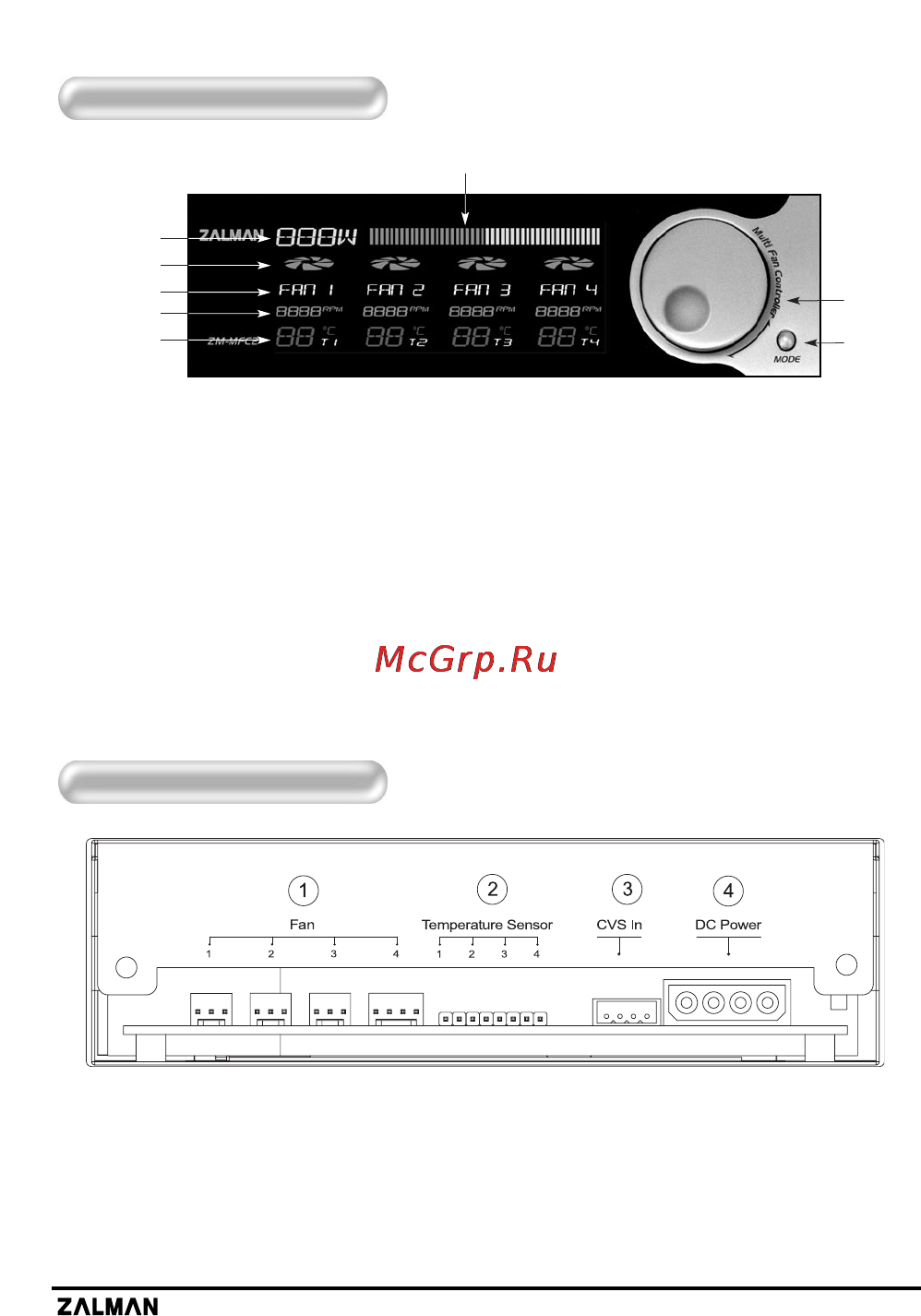 Zalman ZM-MFC2 [4/9] Back panel