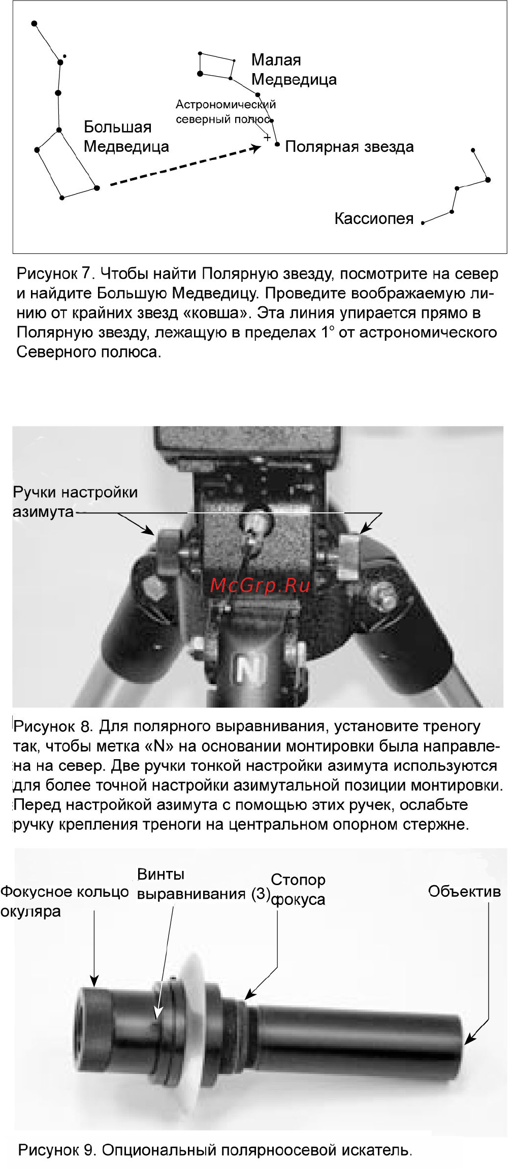 Orion SkyView Pro 127 [8/16] Использование полярноосевого искателя 1