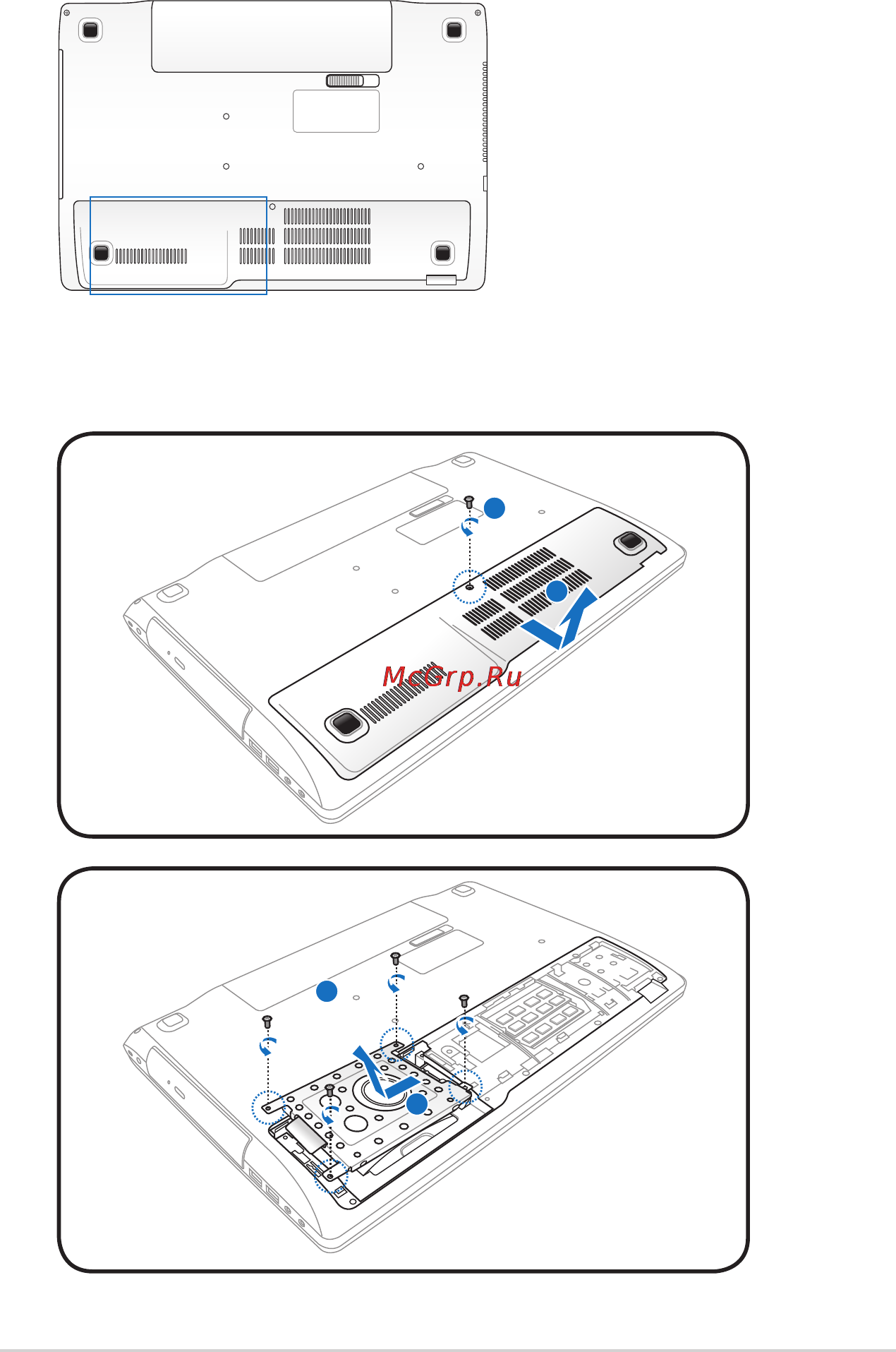 Asus G56JR-CN283H [64/118] Извлечение жестких дисков