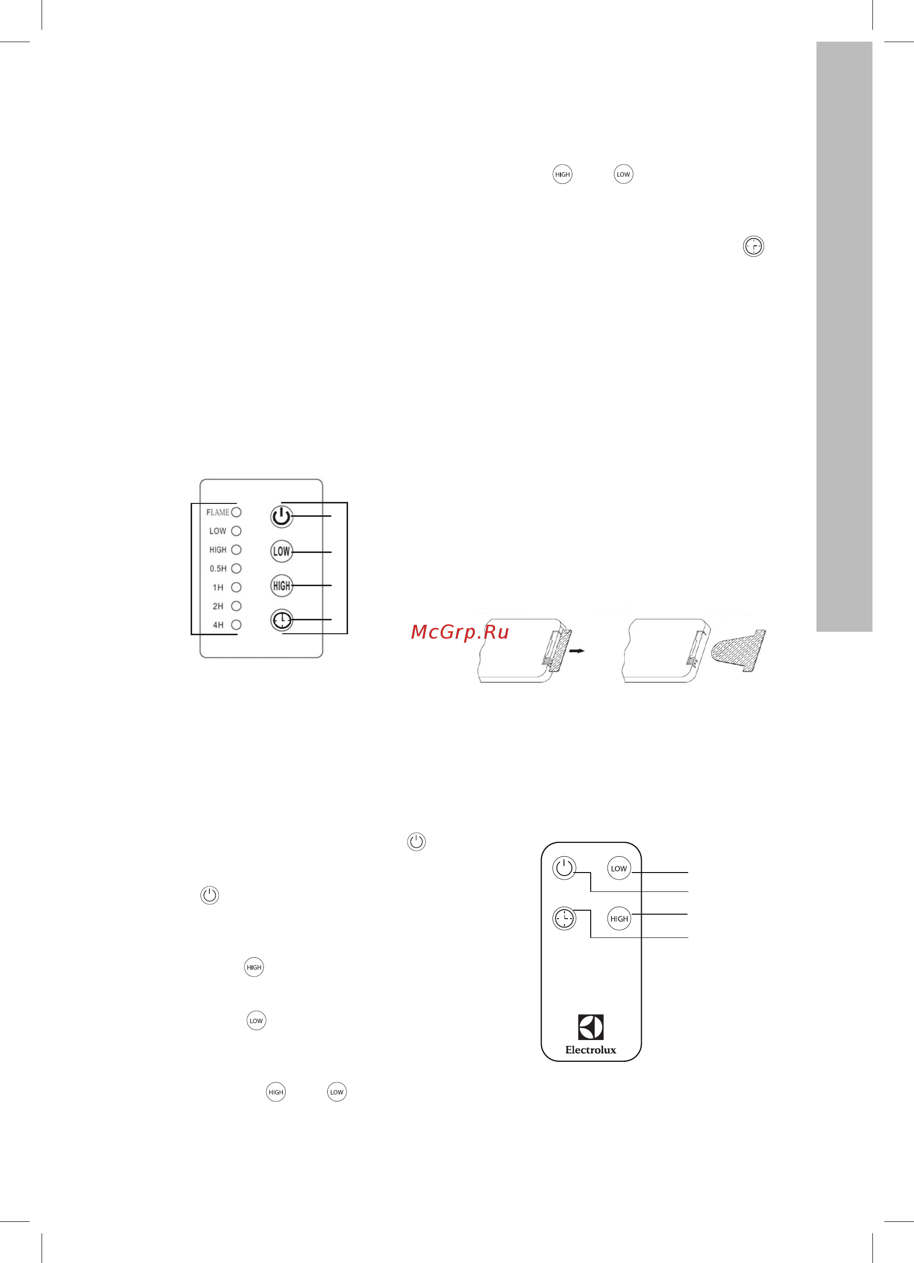 Electrolux EFP/M-5012W Белый [5/14] Управление электрокамином