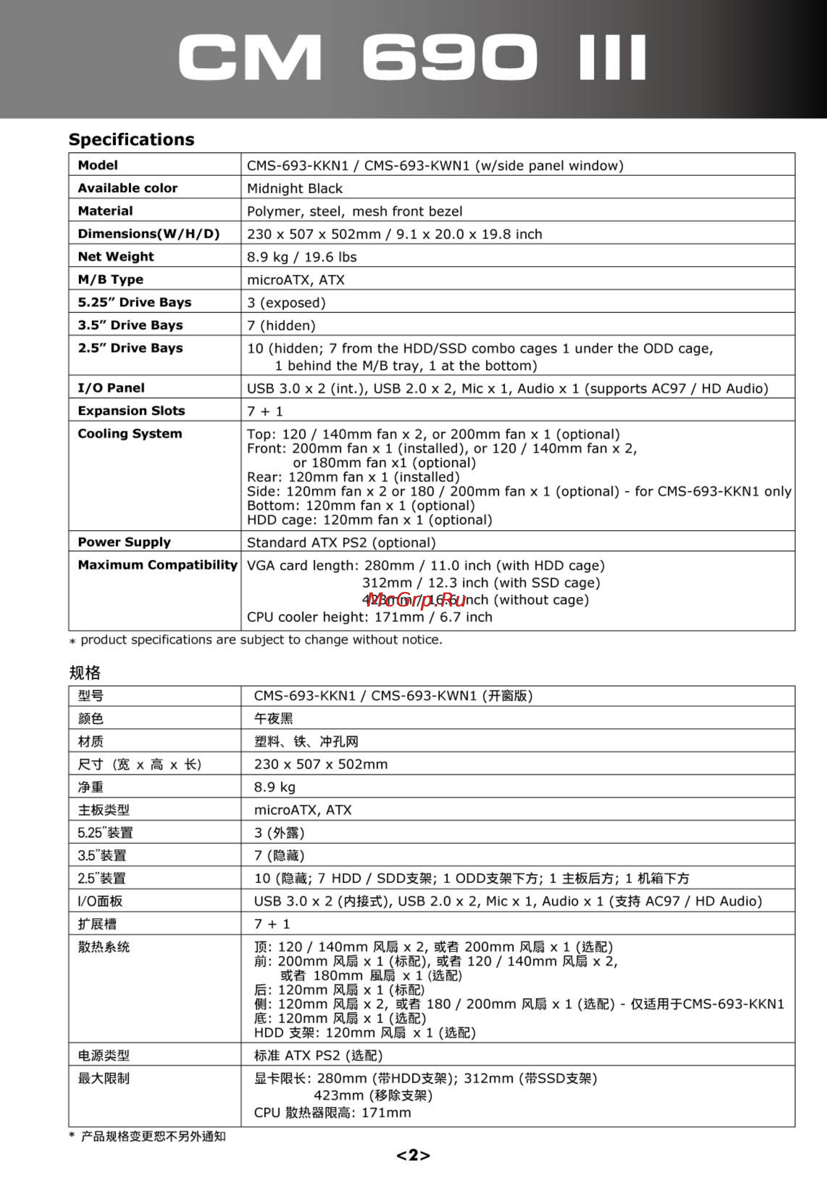 Cooler Master CM 690 III [2/20] Cm 630 iii