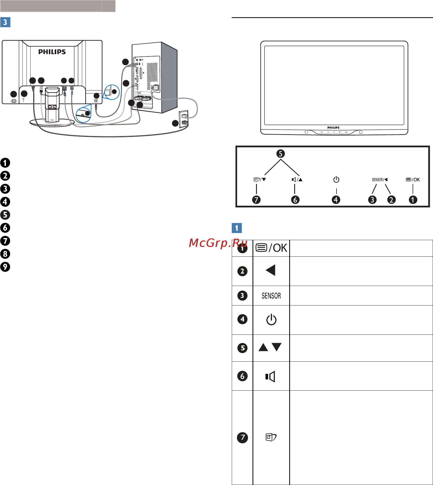 Philips 221B3PCS Инструкция по эксплуатации онлайн [7/57] 105348