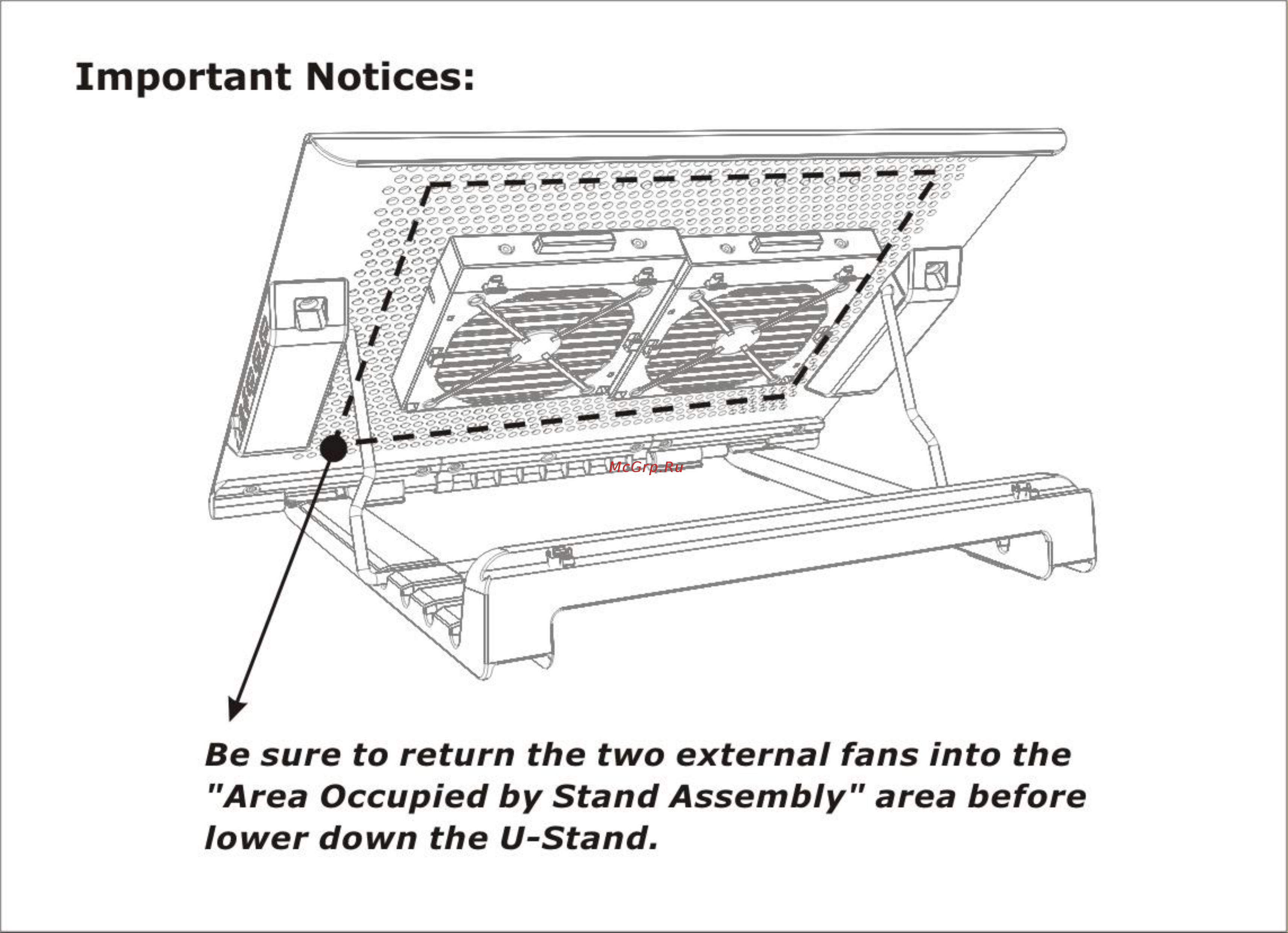 Cooler Master NOTEPAL U STAND [3/3] Important notices
