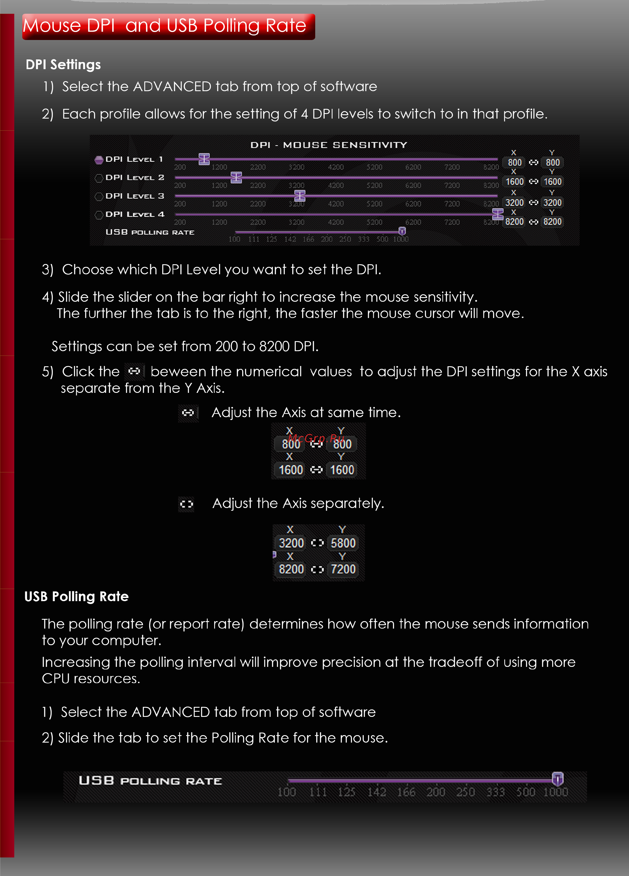 Cooler Master Mizar [3/10] Mouse dpi and usb polling rate