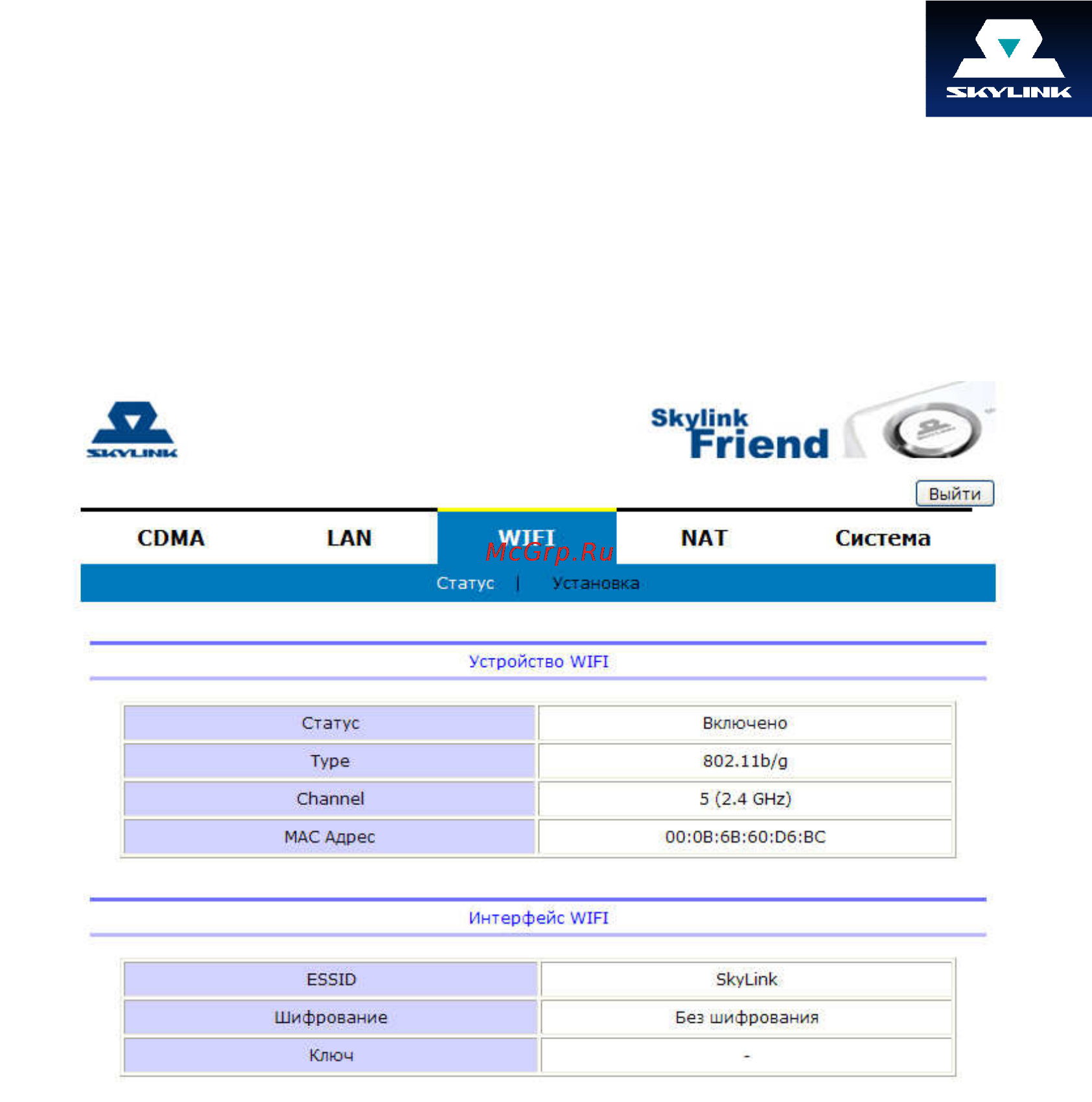 Skylink FRIEND [20/34] D wifi