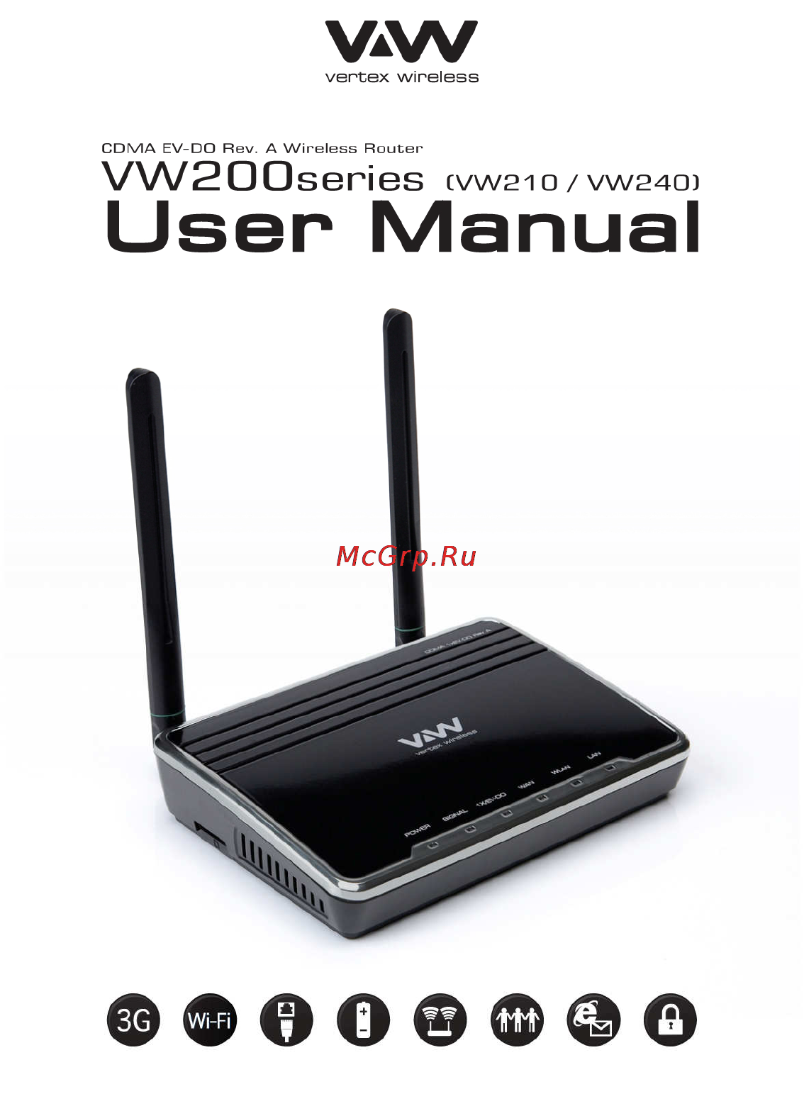 Vertex Wireless VW 210 UA Инструкция по эксплуатации онлайн
