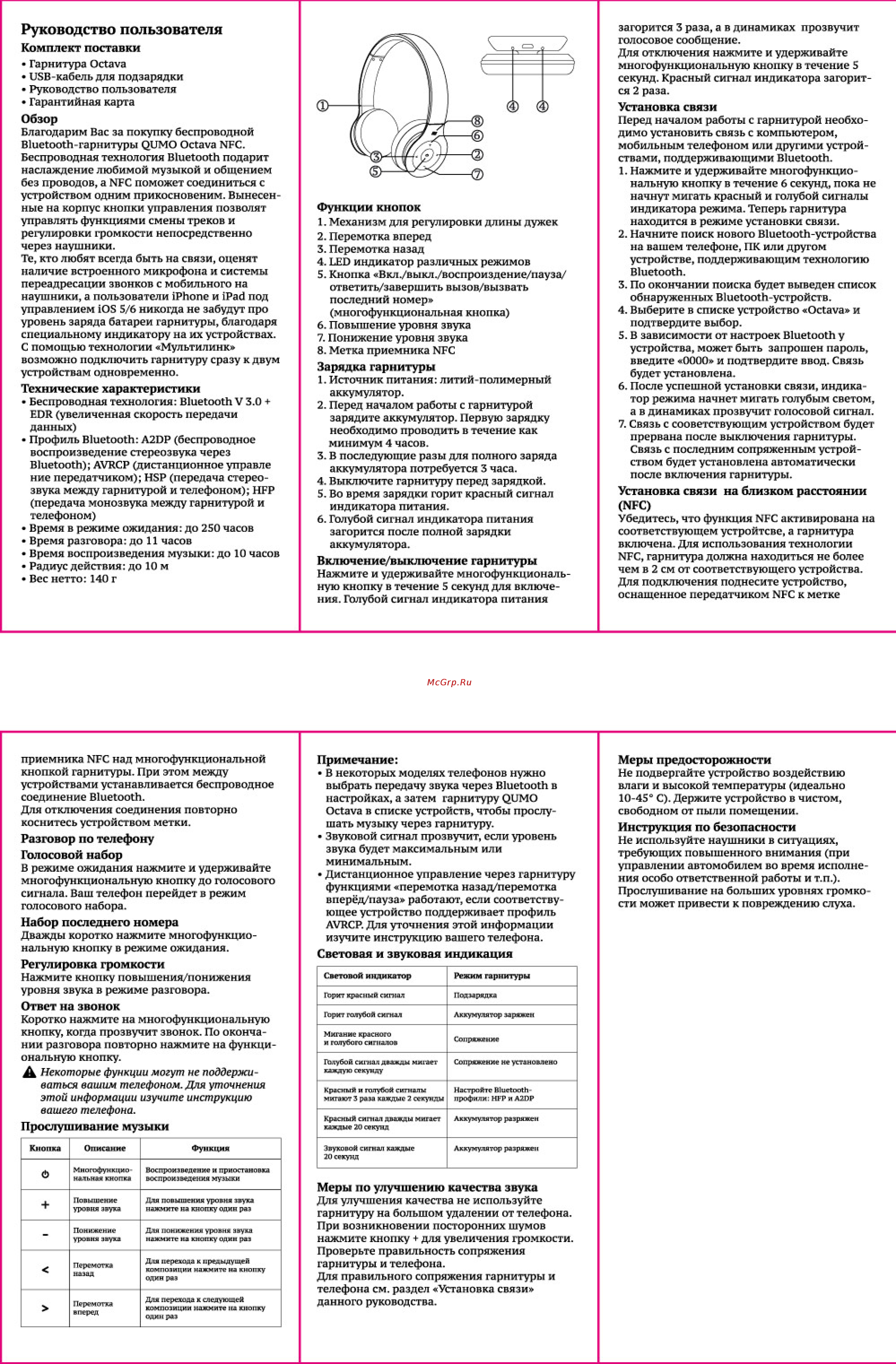 Qumo Octava White Инструкция по эксплуатации онлайн