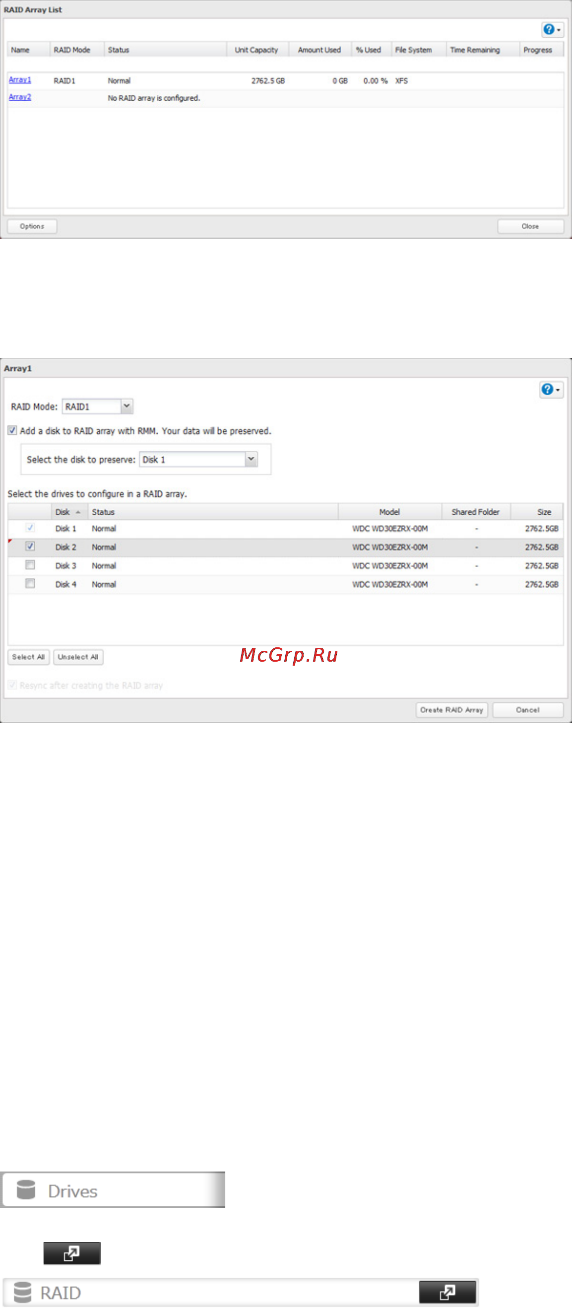 Buffalo TS5200D [40/176] Adding a drive to an existing raid array
