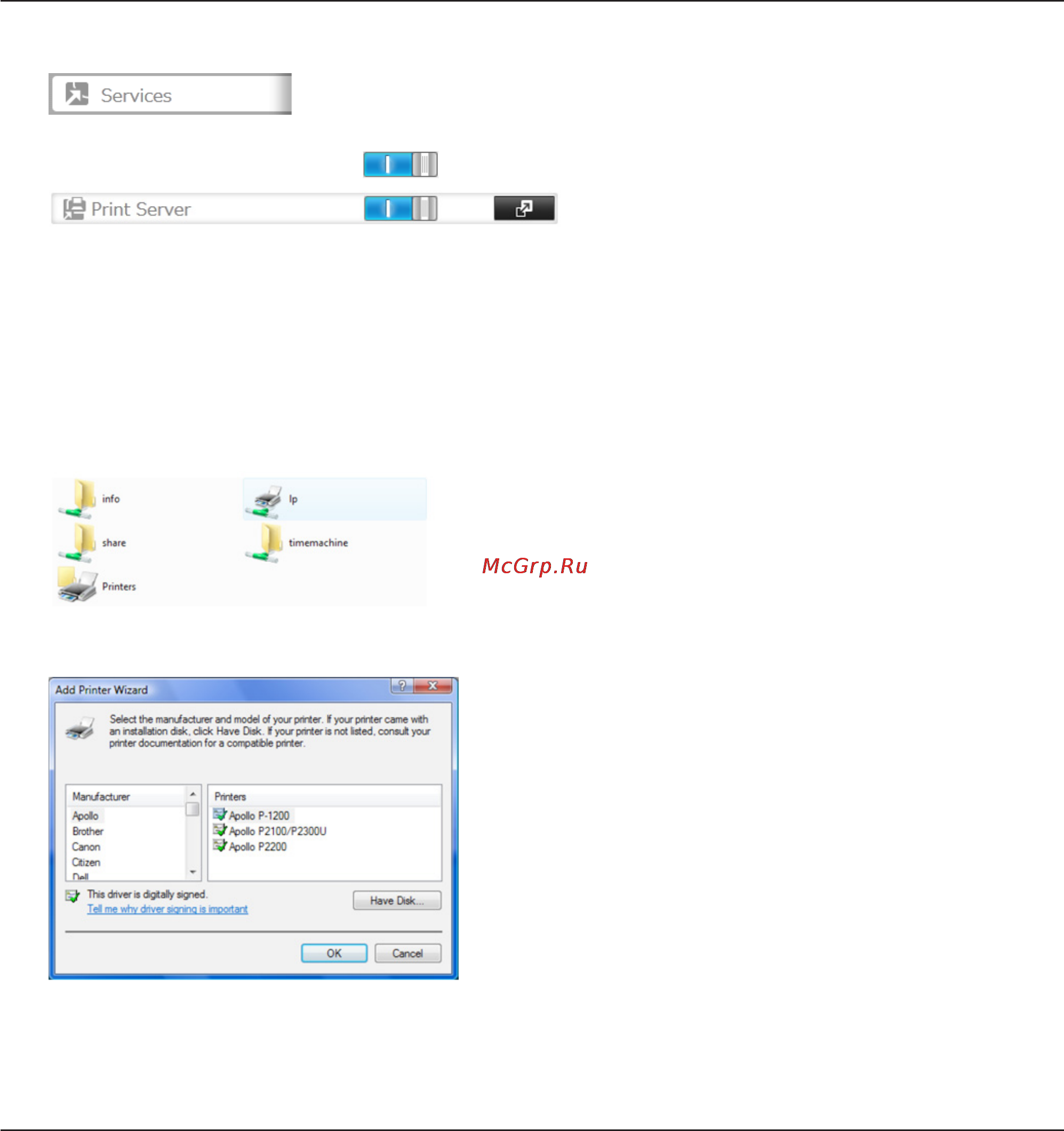 Buffalo TS-2RZH36T12D [118/160] Setting up a printer with windows 7 or windows vista