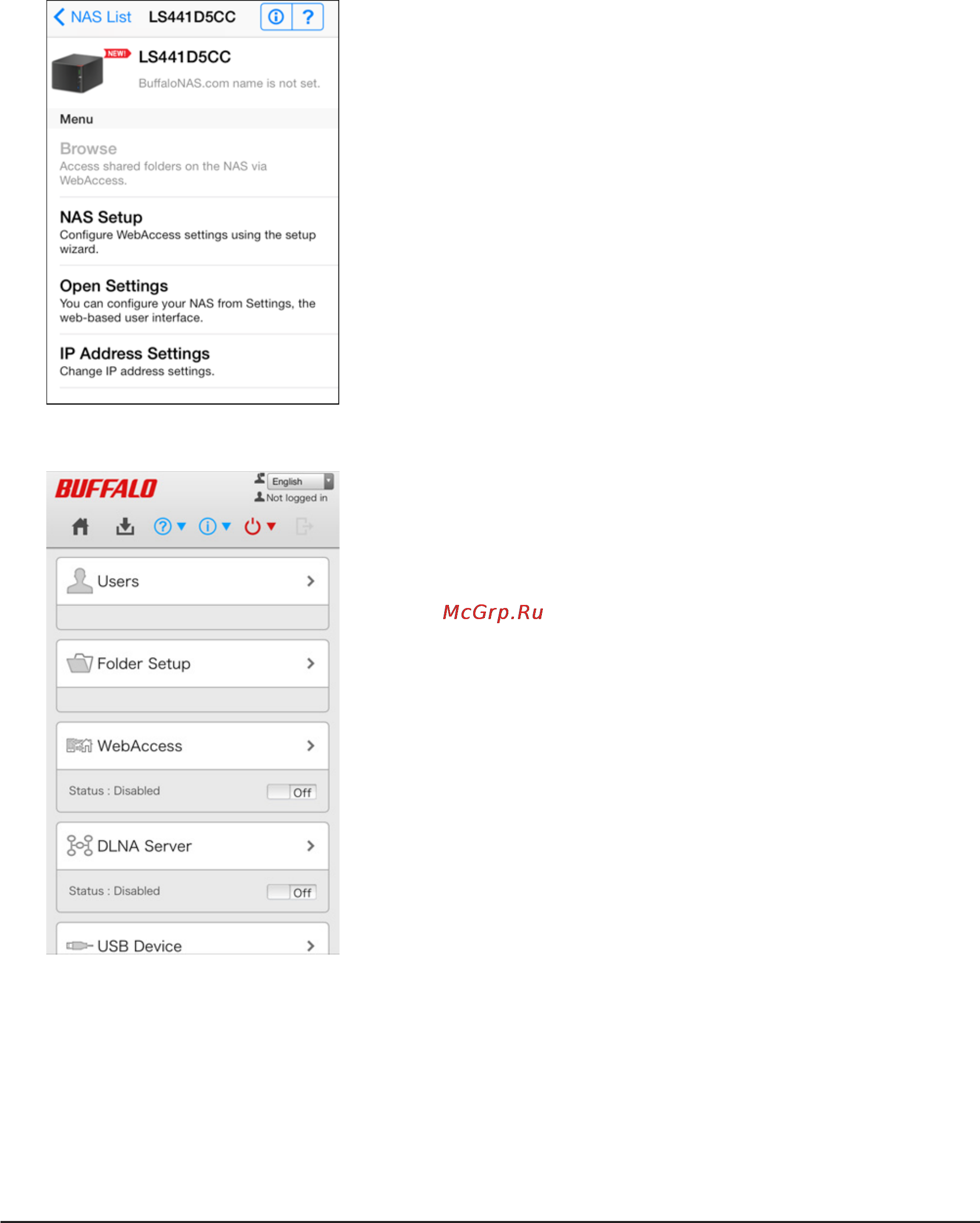 Buffalo LS441D1604-EU [17/105] Settings that can be changed from your mobile device