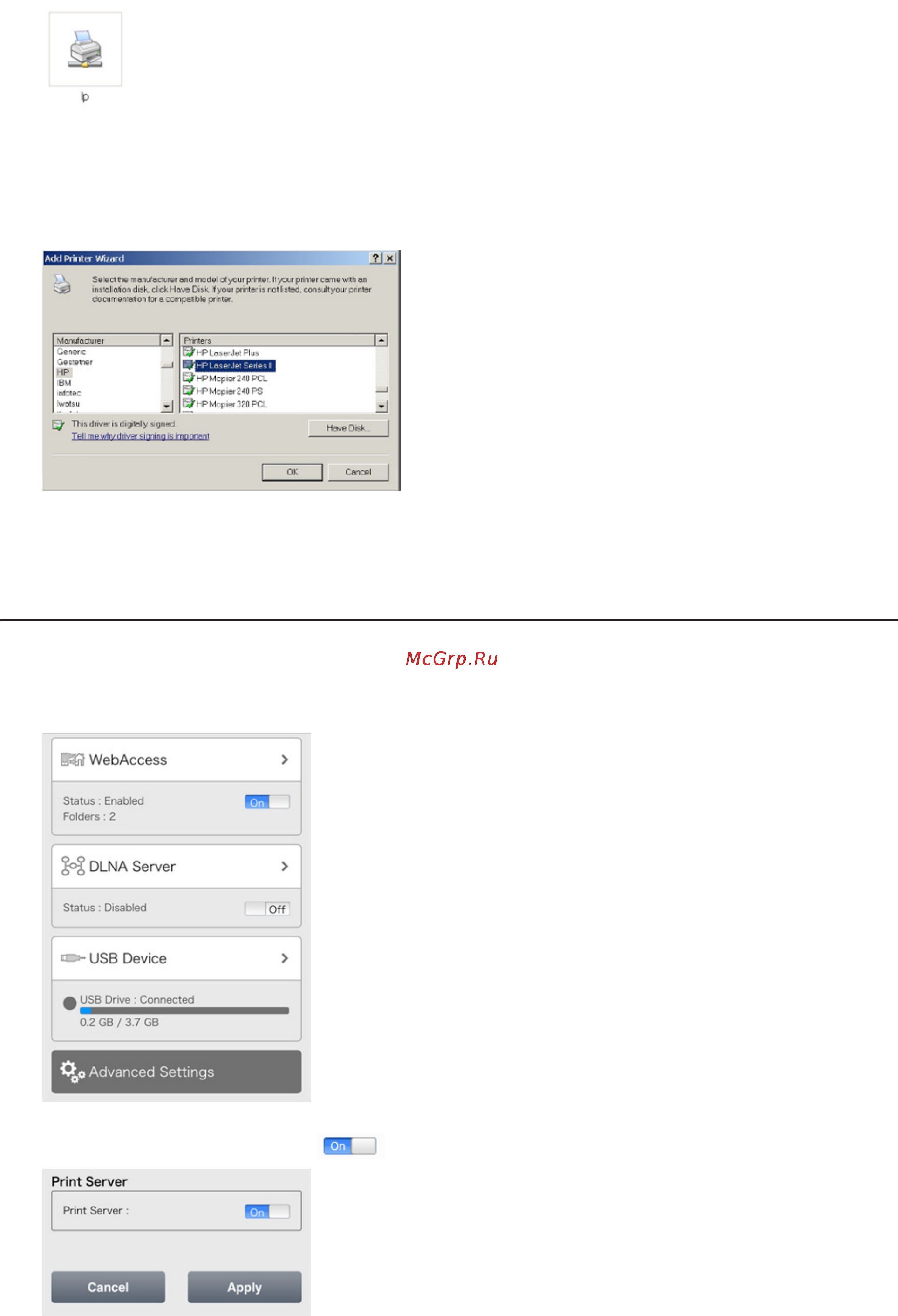 Buffalo LS441D0804-EU [80/105] Setting up a printer from a mobile device