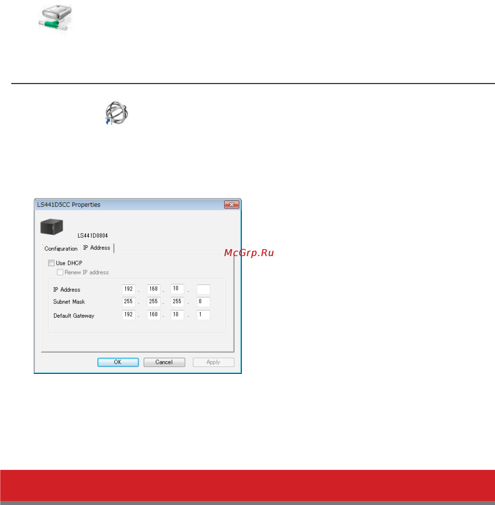 Buffalo LS441DE-EU [95/105] Changing the ip address