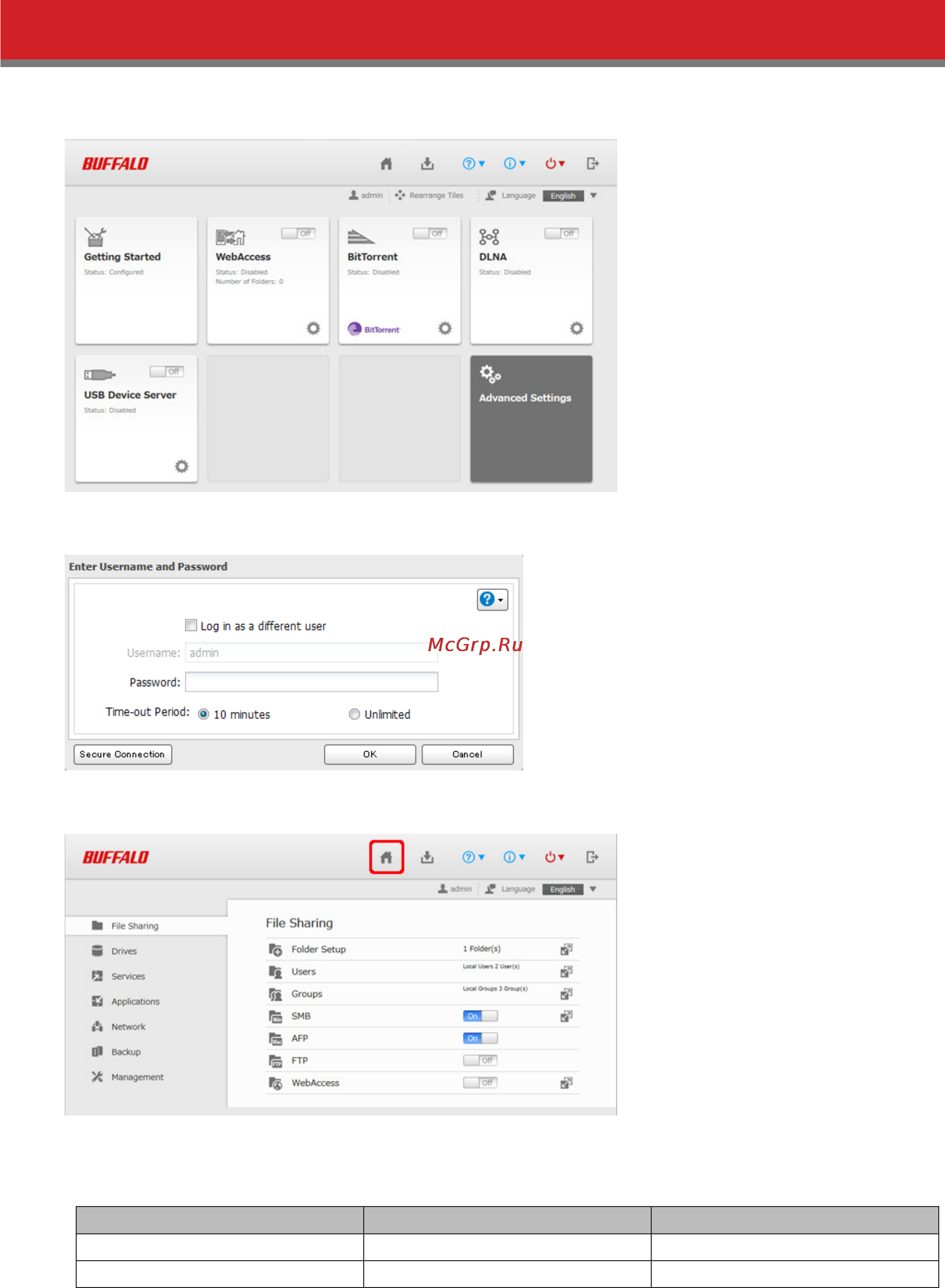 Buffalo LS410D0301-EU [13/84] Opening advanced settings