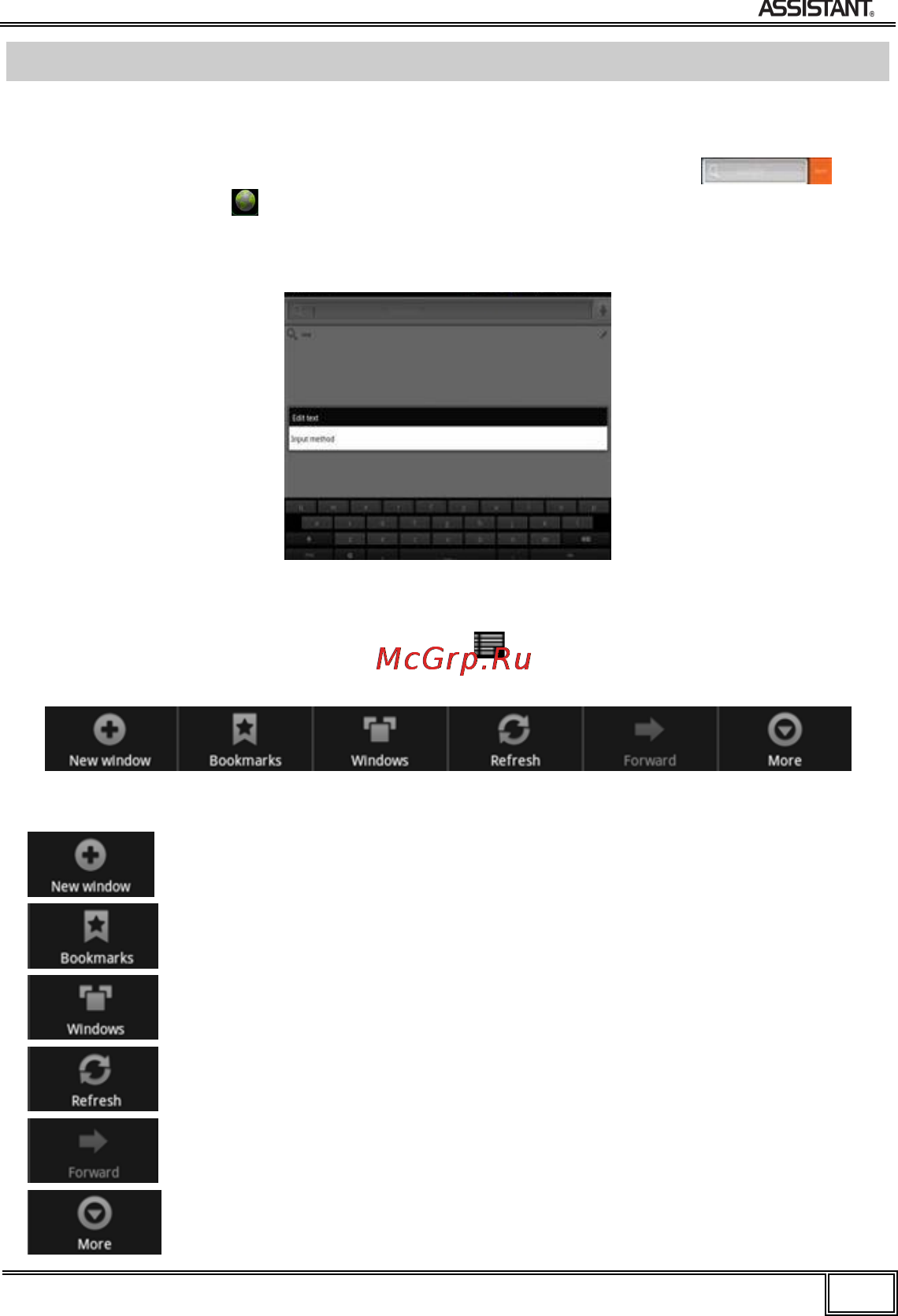 Assistant AP-703 [12/100] Веб браузер
